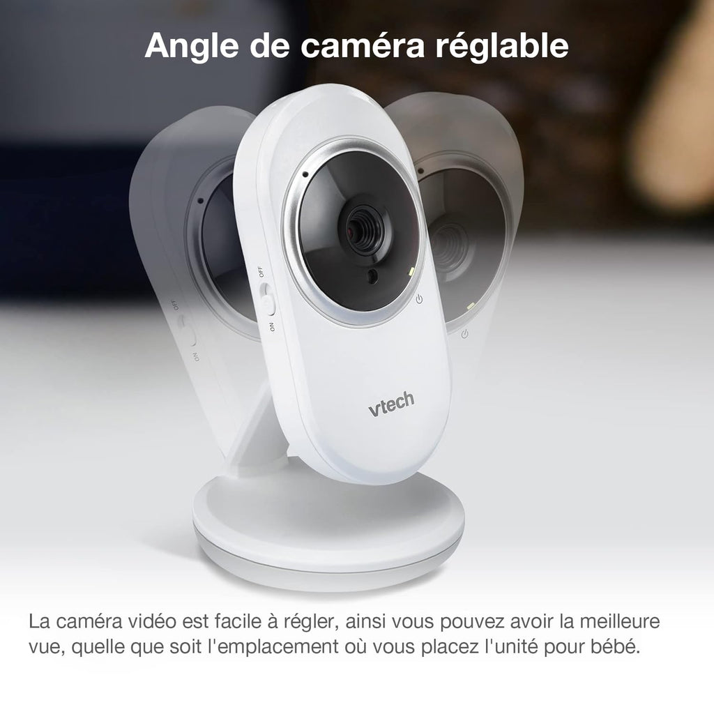 VTech DM1111 Babyphone Audio Numérique – Technologie DECT, Affichage du Niveau de Bruit, Clip Ceinture et Bien Plus – Unité Parentale et Unité Bébé