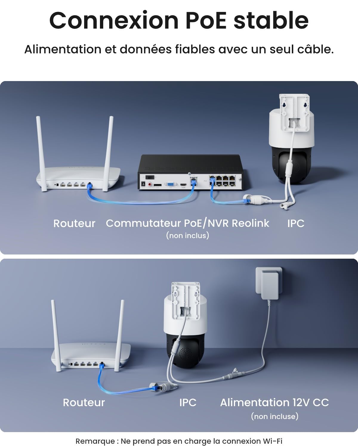 Reolink PTZ 4K Caméra Extérieur PoE, Double Objectif, Zoom Hybride 6X, Suivi Automatique, Vision Nocturne en Couleur, Détection de Personne/Véhicule/Animal, Audio Bidirectionnel, TrackMix PoE