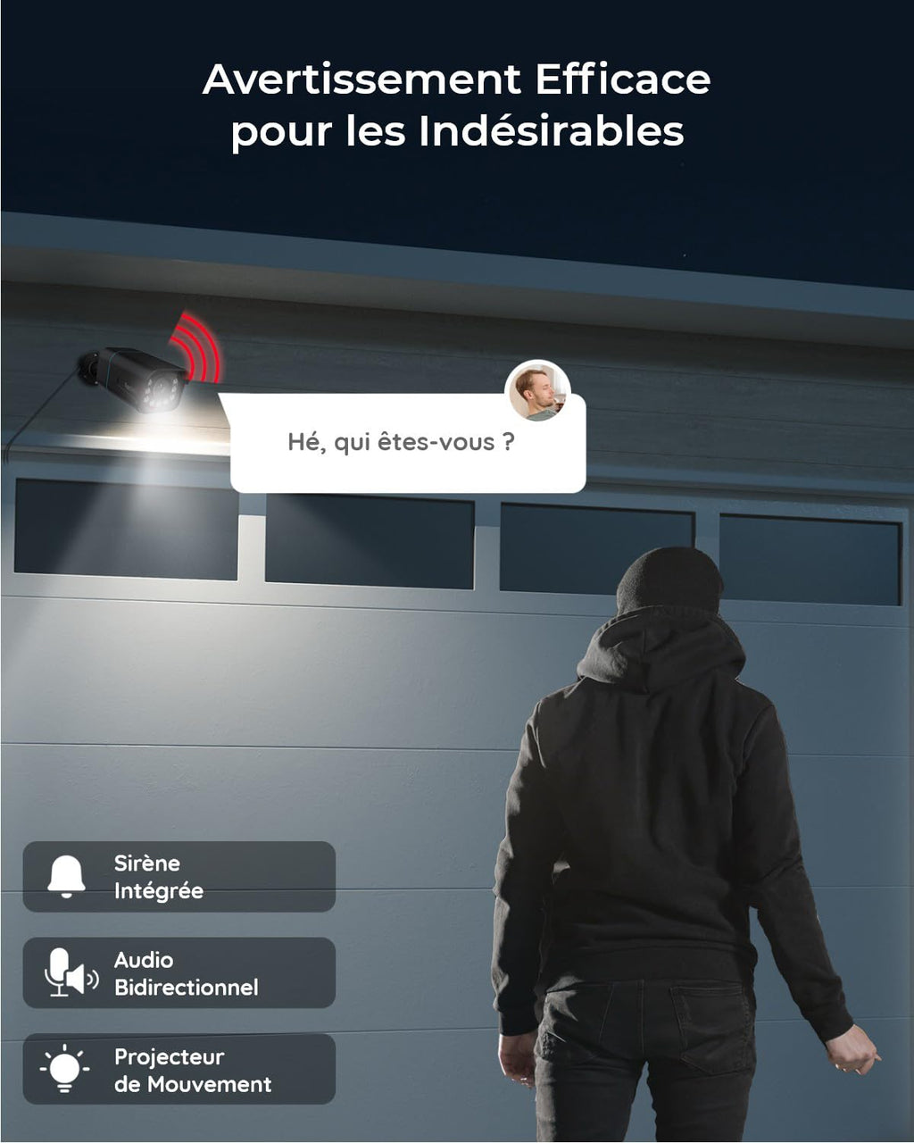 Reolink 4K Caméra de Surveillance Extérieure PoE avec Zoom Optique 5X, Vision Nocturne en Couleur, Audio Bidirectionnel, Détection de Personne/Véhicule, Alerte de Mouvement, Time-Lapse, RLC-811A