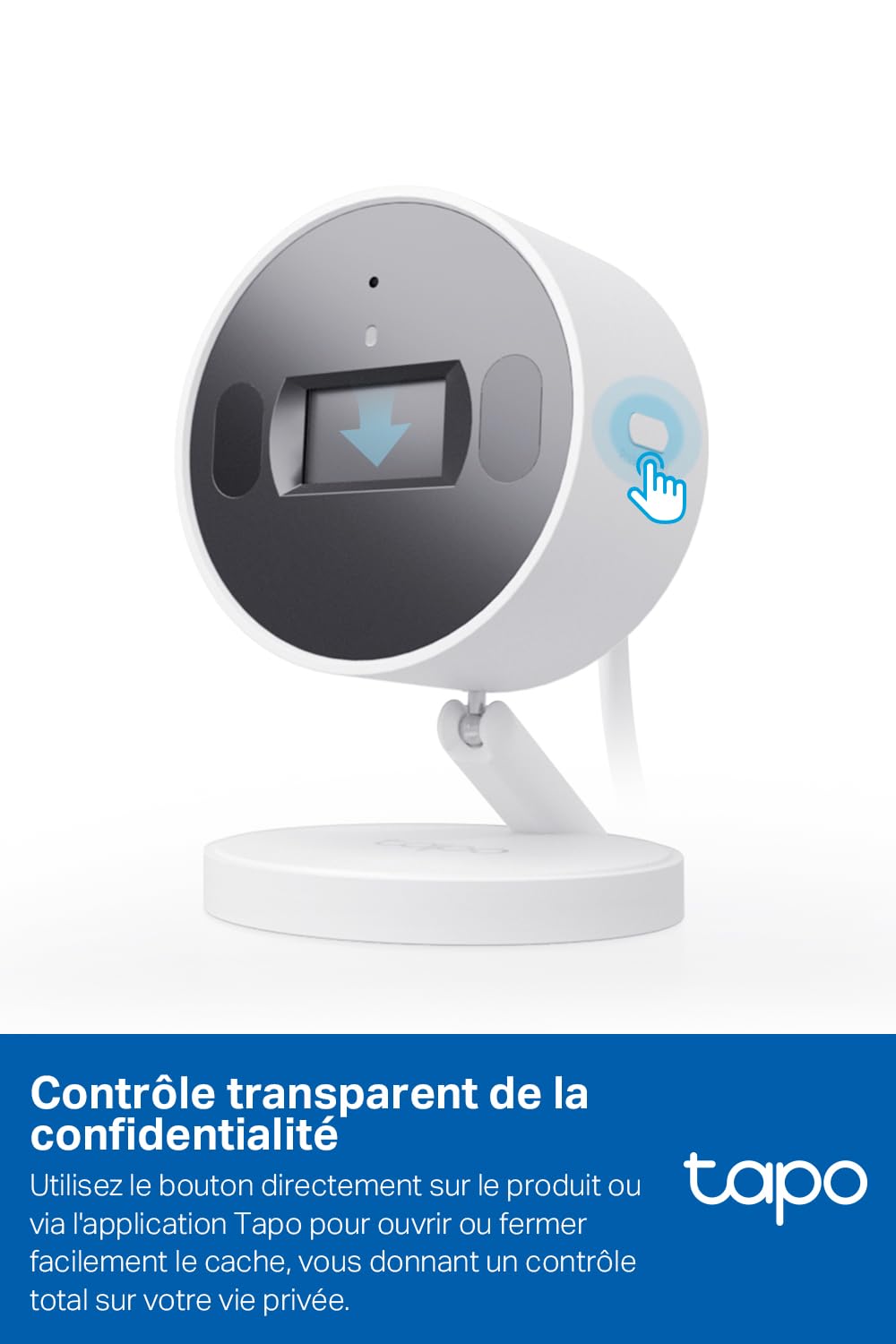 Tapo C110 Caméra de Surveillance WiFi intérieure 2K 3MP, Audio bidirectionnel, détection de Mouvement, Alarme sonore et Lumineuse, Vision Nocturne, Compatible avec Alexa, Google Assistant