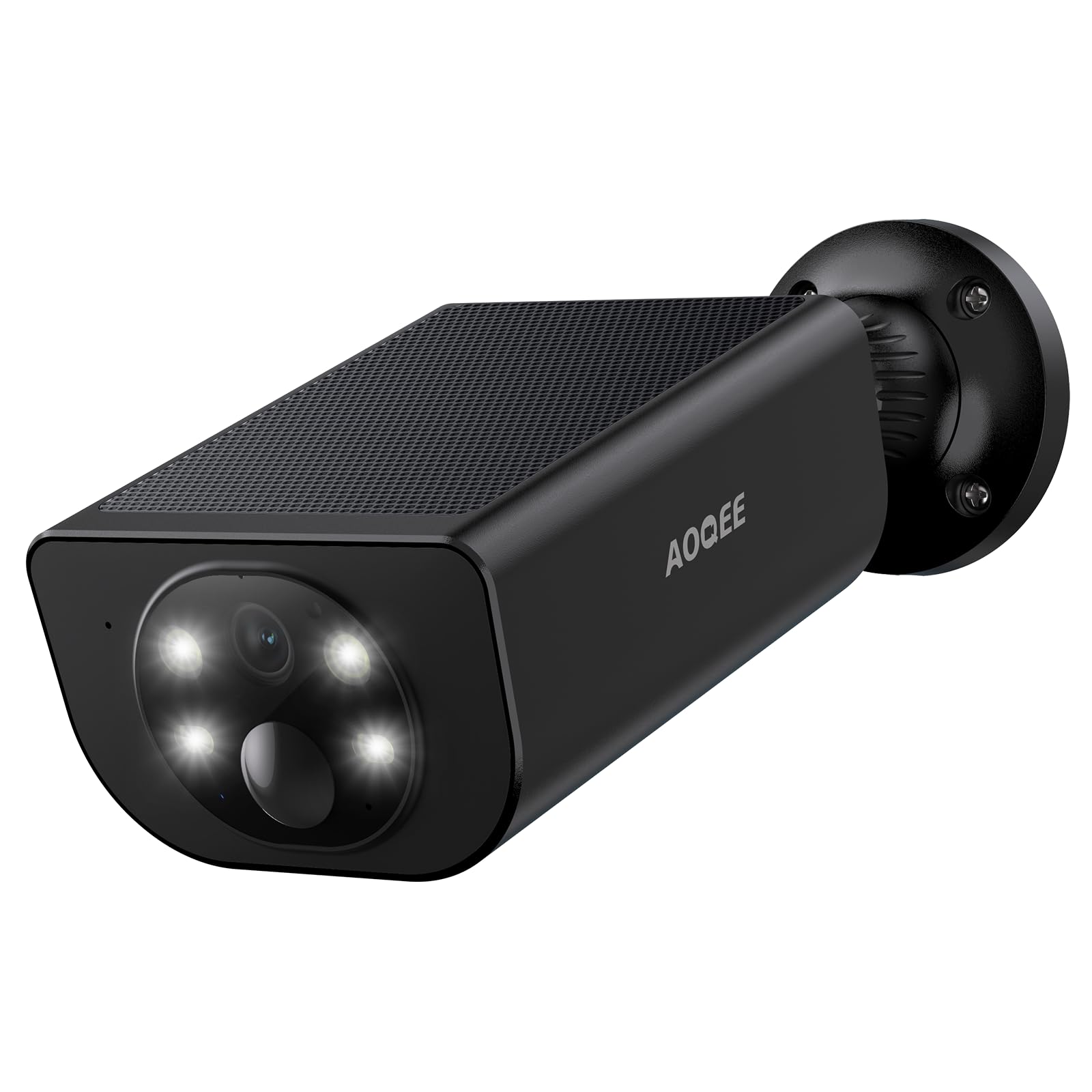 AOQEE Camera Surveillance WiFi Exterieure sans Fil - 2K Camera Exterieur Batterie Panneau Solaire intégré, Étanche IP65, PIR détection, Détection Humaine AI, Vision Nocturne Couleur, Compatible Alexa