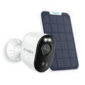 Reolink 4K Caméra Surveillance WiFi Exterieure sans Fil, Détection de Personne/Véhicule/Animal, WiFi 2,4/5 GHz, Vision Nocturne en Couleur, Audio Bidirectionnel, Argus 3 Ultra+Panneau Solaire Noir