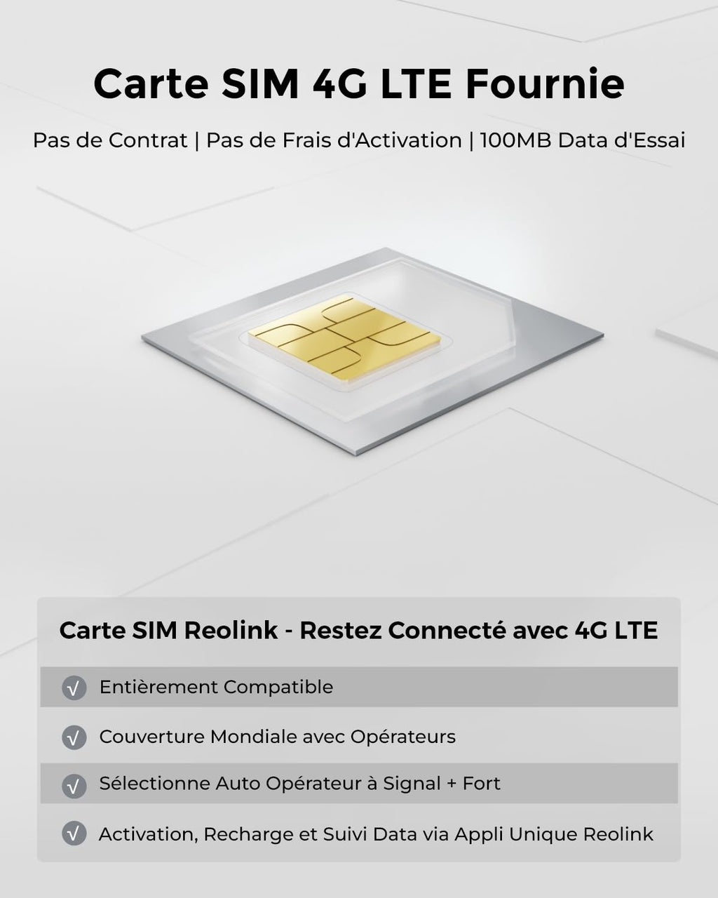 Reolink 3G/4G LTE Camera Surveillance Extérieure avec Carte SIM+microSD 32Go, 5MP Caméra Solaire PT, Détection Intelligente, Vision Nocturne Couleur, Audio Bidirectionnel, Go PT Plus+Panneau Solaire