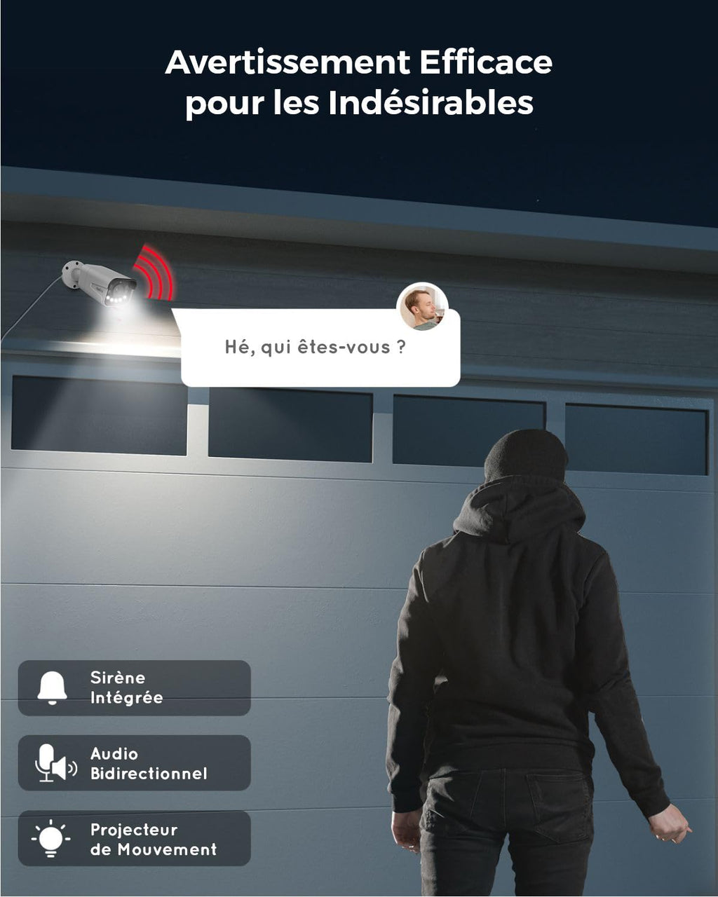 Reolink 4K Caméra de Surveillance Extérieure PoE avec Zoom Optique 5X, Vision Nocturne en Couleur, Audio Bidirectionnel, Détection de Personne/Véhicule, Alerte de Mouvement, Time-Lapse, RLC-811A