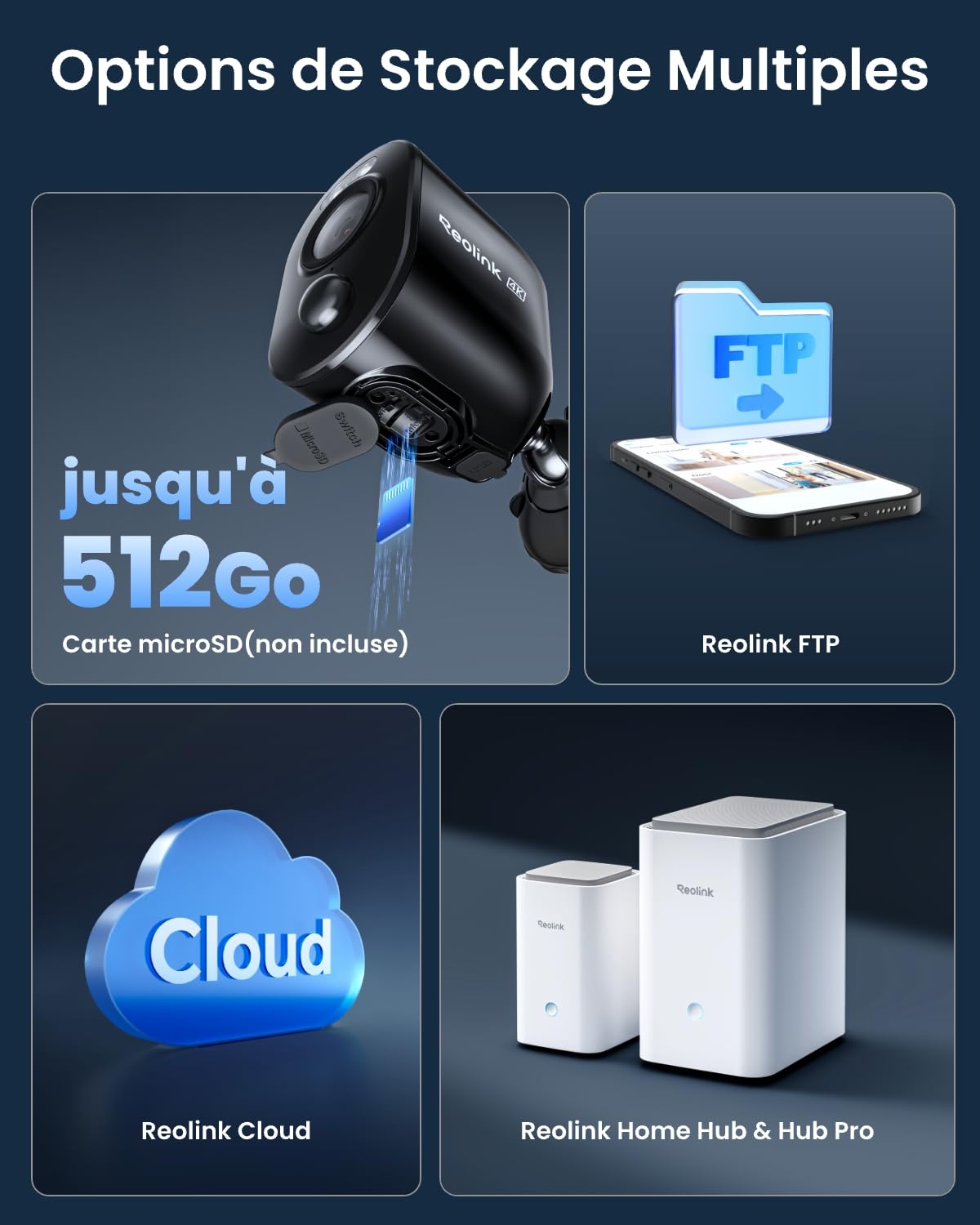 Reolink 4K Caméra Surveillance WiFi Exterieure sans Fil, Détection de Personne/Véhicule/Animal, WiFi 2,4/5 GHz, Vision Nocturne en Couleur, Audio Bidirectionnel, Argus 3 Ultra+Panneau Solaire Noir