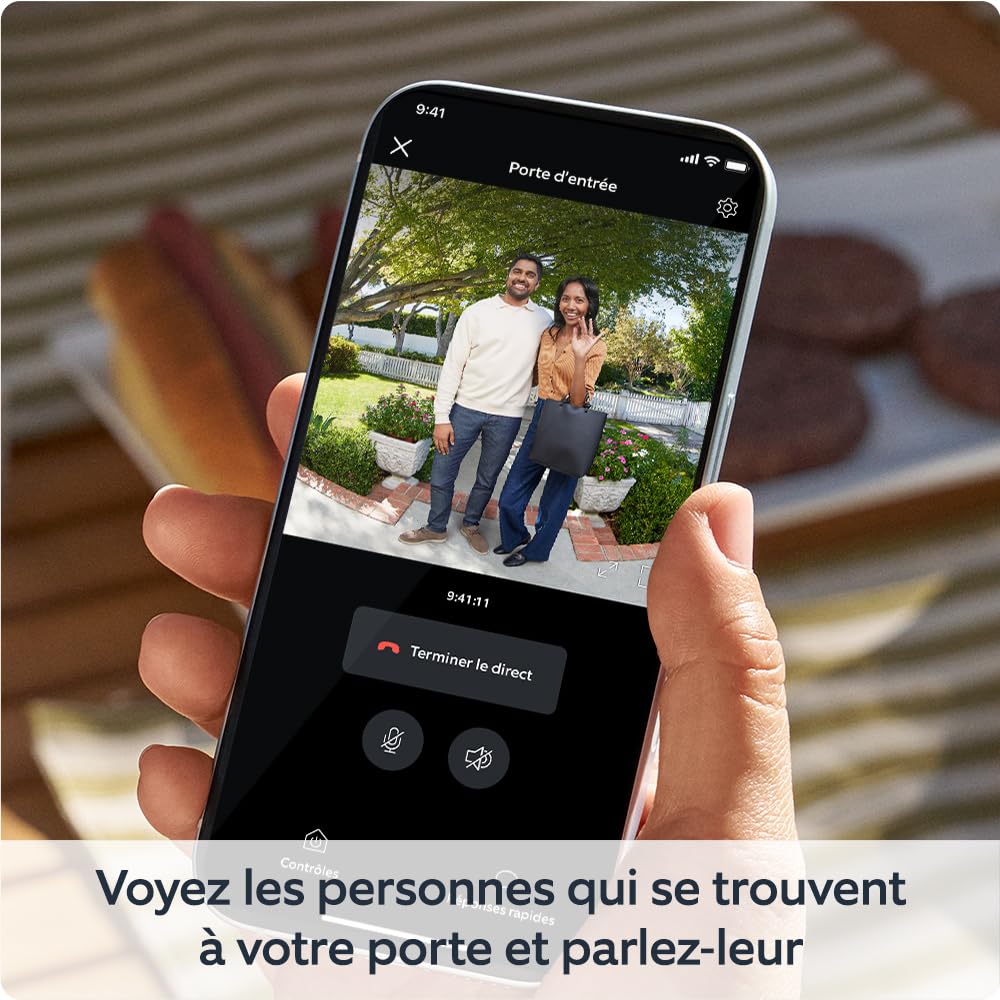 Ring sonnette vidéo sans fil (Battery Video Doorbell) avec vidéo HD en plan moyen + Nouvelle Ring caméra extérieure Plus sans fil (Outdoor Camera Plus)