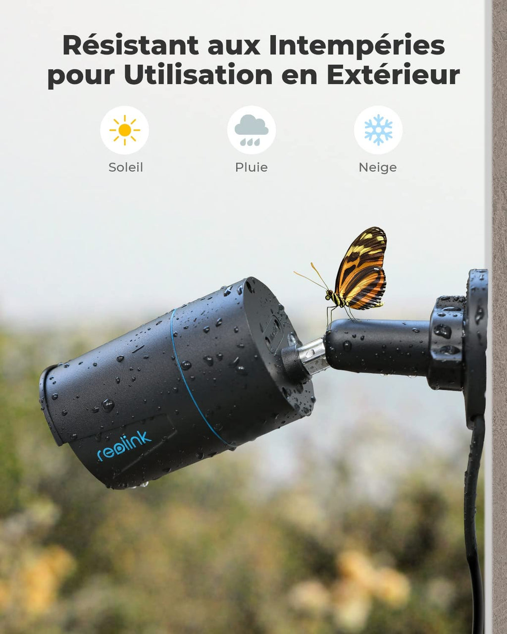 Reolink 5MP Caméra de Surveillance Extérieure PoE, Caméra IP Extérieure avec Détection Personne/Véhicule, Etanche IP67, Time Lapse, Vision Nocturne IR 30m, Support Audio et Carte microSD, RLC-510A