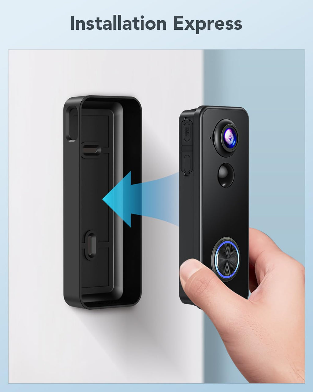 XTU 2K HD Sonnette sans Fil Exterieur Etanche, Sonnette sans Fil avec Camera Vue Complète 180°, Détection Humaine PIR, Audio Bidirectionnel, Uniquement 2,4G WiFi, Stockage Carte SD
