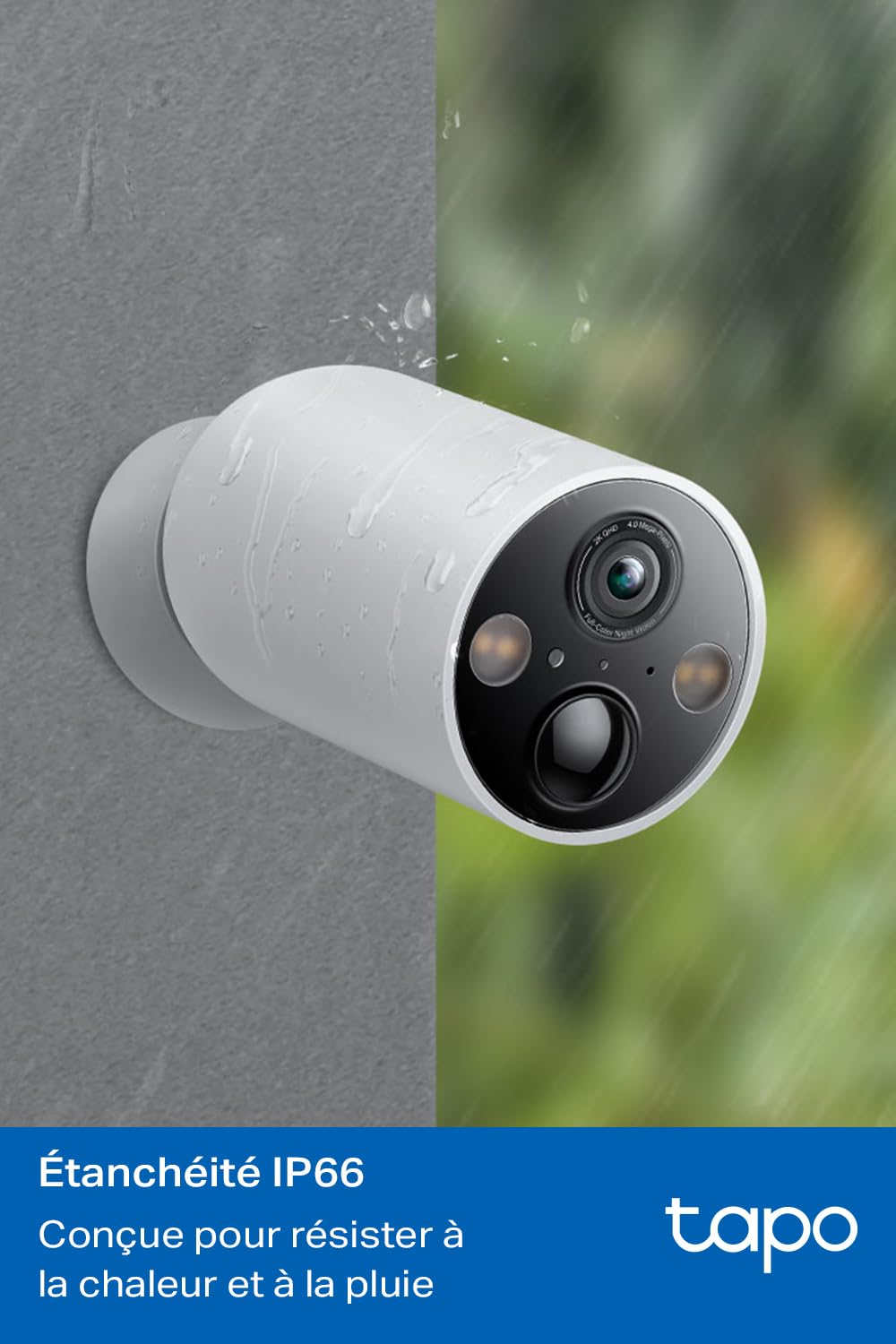 Tapo C425 2.5K 4MP Caméra de Surveillance WiFi Extérieure sans Fil Batterie 10 000mAh Lot de 2, Autonomie de 300j, AI Détection, Vision Nocturne en Couleur, IP66 Etanche, Aucune hub requis