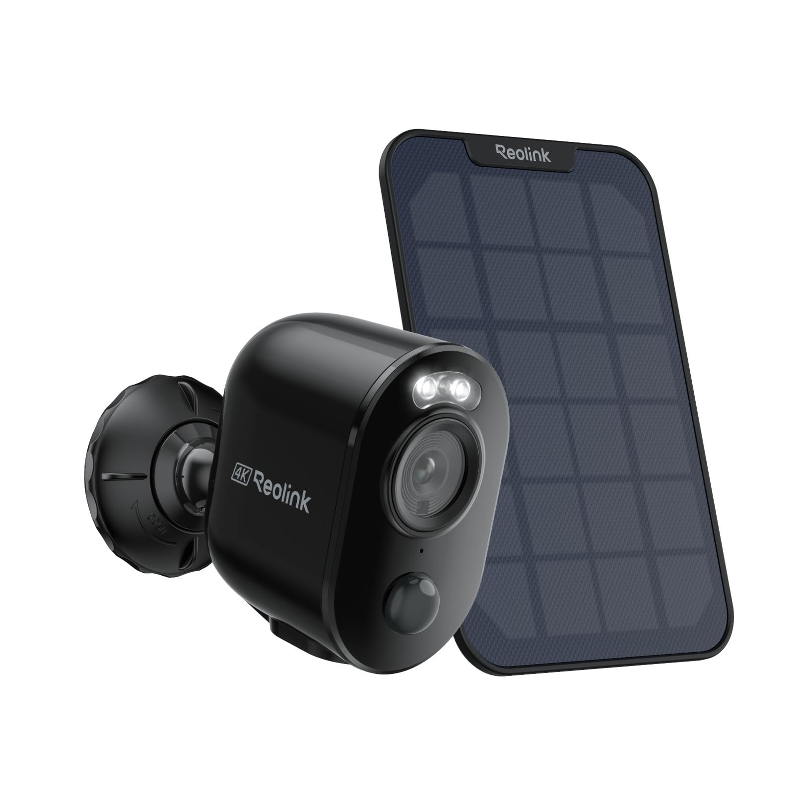 Reolink 4K Caméra Surveillance WiFi Exterieure sans Fil, Détection de Personne/Véhicule/Animal, WiFi 2,4/5 GHz, Vision Nocturne en Couleur, Audio Bidirectionnel, Argus 3 Ultra+Panneau Solaire Noir