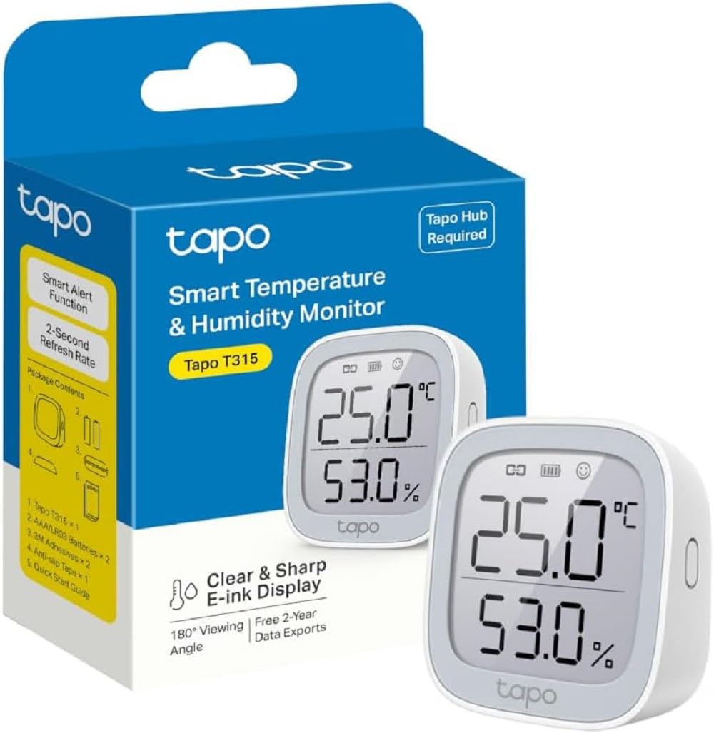 Tapo Détecteur de Mouvement Intelligent Tapo T110, pour la sécurité des fenêtres/Portes, durée de Vie de la Batterie de 1 an et Plus, Notification d'application instantanée, Hub requis