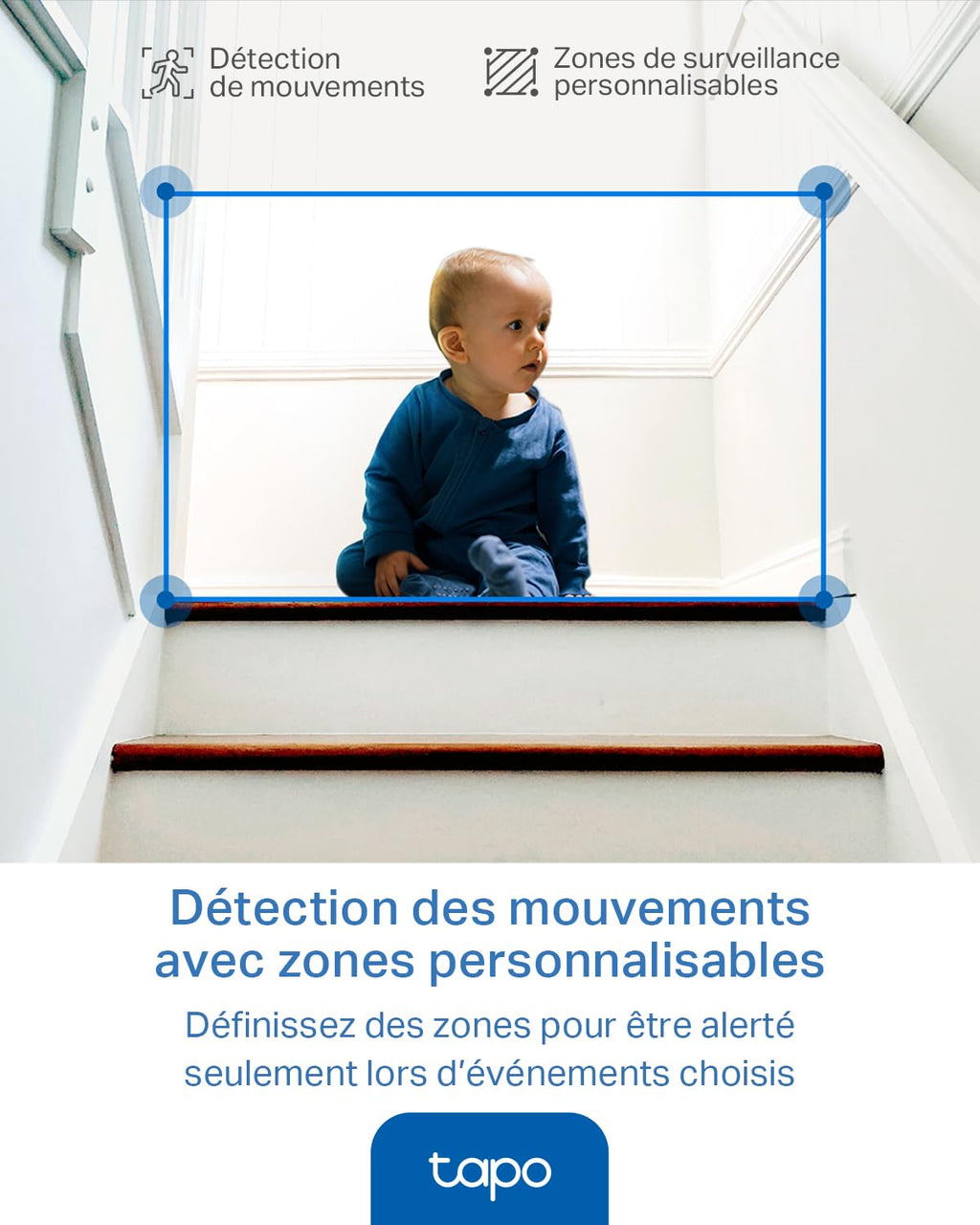 Tapo 2.5K(4MP) Caméra de Surveillance WiFi intérieure 360°, Détection Humaine AI Suivi Intelligent, Sirène et détection de Mouvement, Audio bidirectionnel, Compatible Alexa pour Bébé/Animaux C220