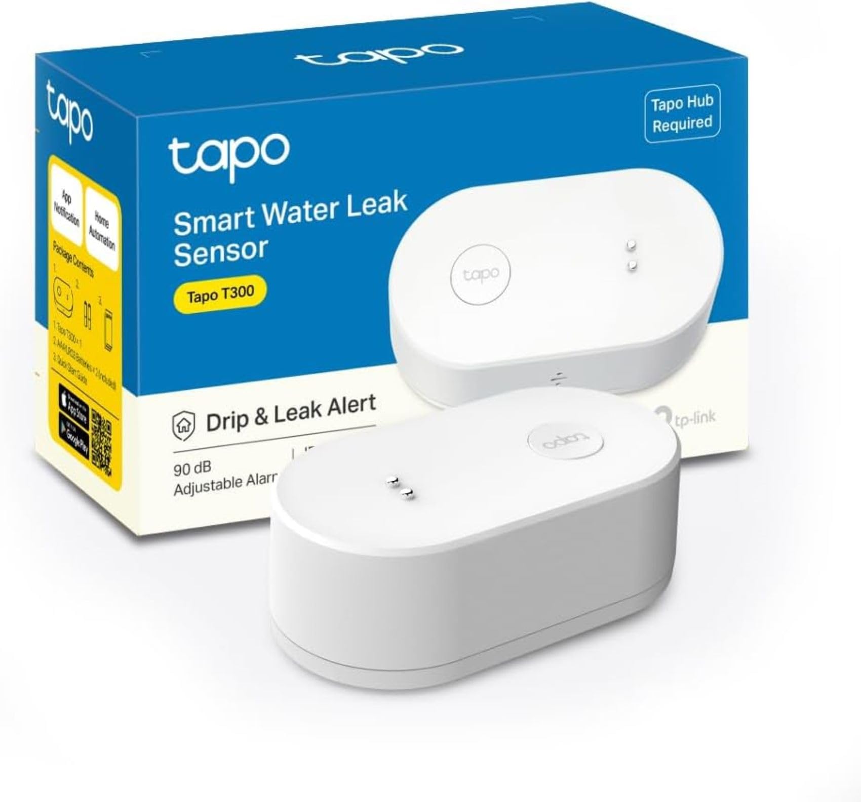 Tapo Détecteur de Mouvement Intelligent Tapo T110, pour la sécurité des fenêtres/Portes, durée de Vie de la Batterie de 1 an et Plus, Notification d'application instantanée, Hub requis
