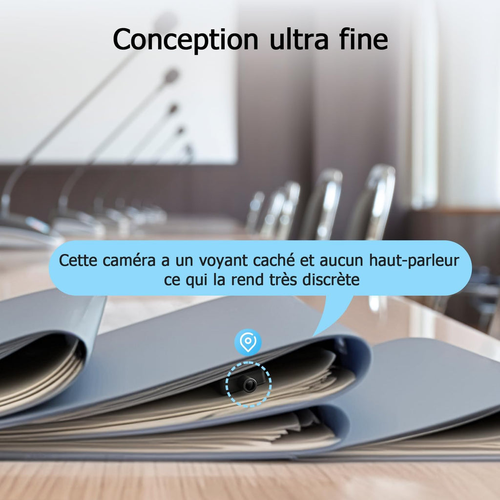 Digimore Mini Camera Espion sans Fil, WiFi Camera Surveillance 10h Enregistrement Continu, Stockage Cloud Gratuit, Batterie 3000Mah, Détection Mouvement & Vision Nocturne, Intérieur/Extérieur