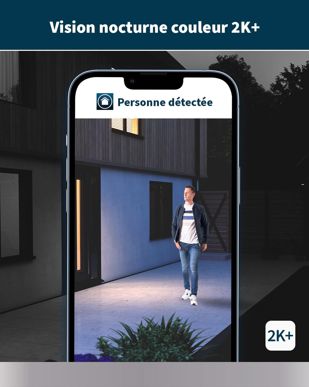 ARLO Pro 5 2K, Caméra de Surveillance WiFi Extérieure sans Fil, Détection par IA, Vision Nocturne Couleur, Audio bidirectionnel, Compatible avec Alexa, Essai Secure Inclus, 2 Caméras