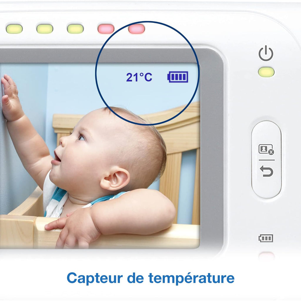 VTech DM1111 Babyphone Audio Numérique – Technologie DECT, Affichage du Niveau de Bruit, Clip Ceinture et Bien Plus – Unité Parentale et Unité Bébé