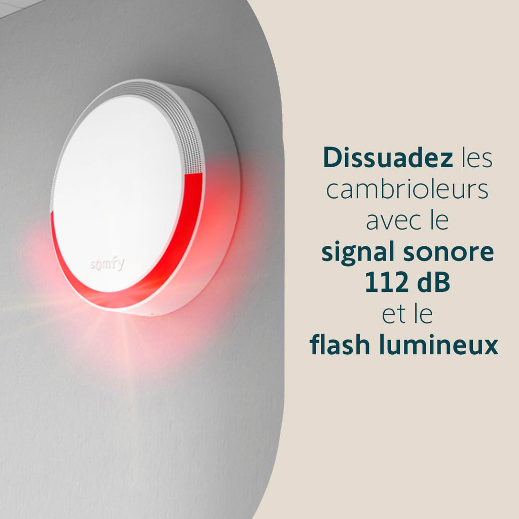Somfy 1875279 - Home Alarm Essential Starter Pack - Système d'Alarme Maison sans Fil Connecté WiFi - 1 IntelliTAG - 1 détecteur de Mouvement - 1 Badge - Compatible Alexa, Assistant Google et Tahoma