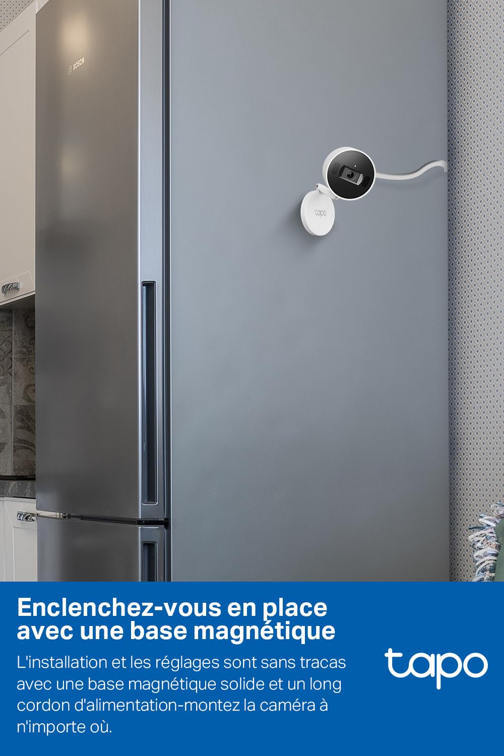 Tapo C110 Caméra de Surveillance WiFi intérieure 2K 3MP, Audio bidirectionnel, détection de Mouvement, Alarme sonore et Lumineuse, Vision Nocturne, Compatible avec Alexa, Google Assistant