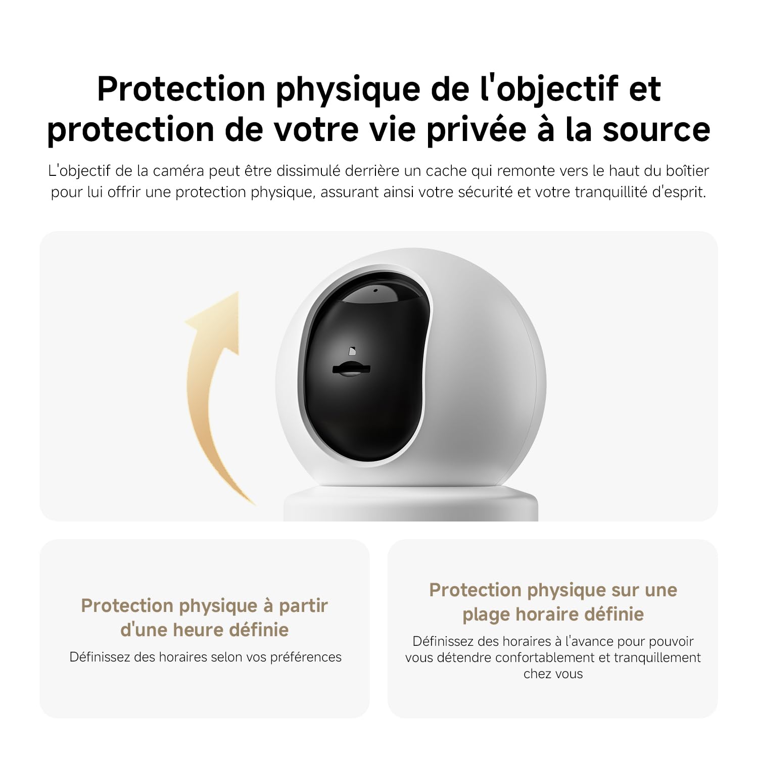 XIAOMI C201 1080p HD, caméra de sécurité, WiFi 6, 360° Panorama, Vision Nocturne Couleur, Protection Objectif, Audio bidirectionnel, babyphone, caméra Animaux, Compatible avec Alexa et Google