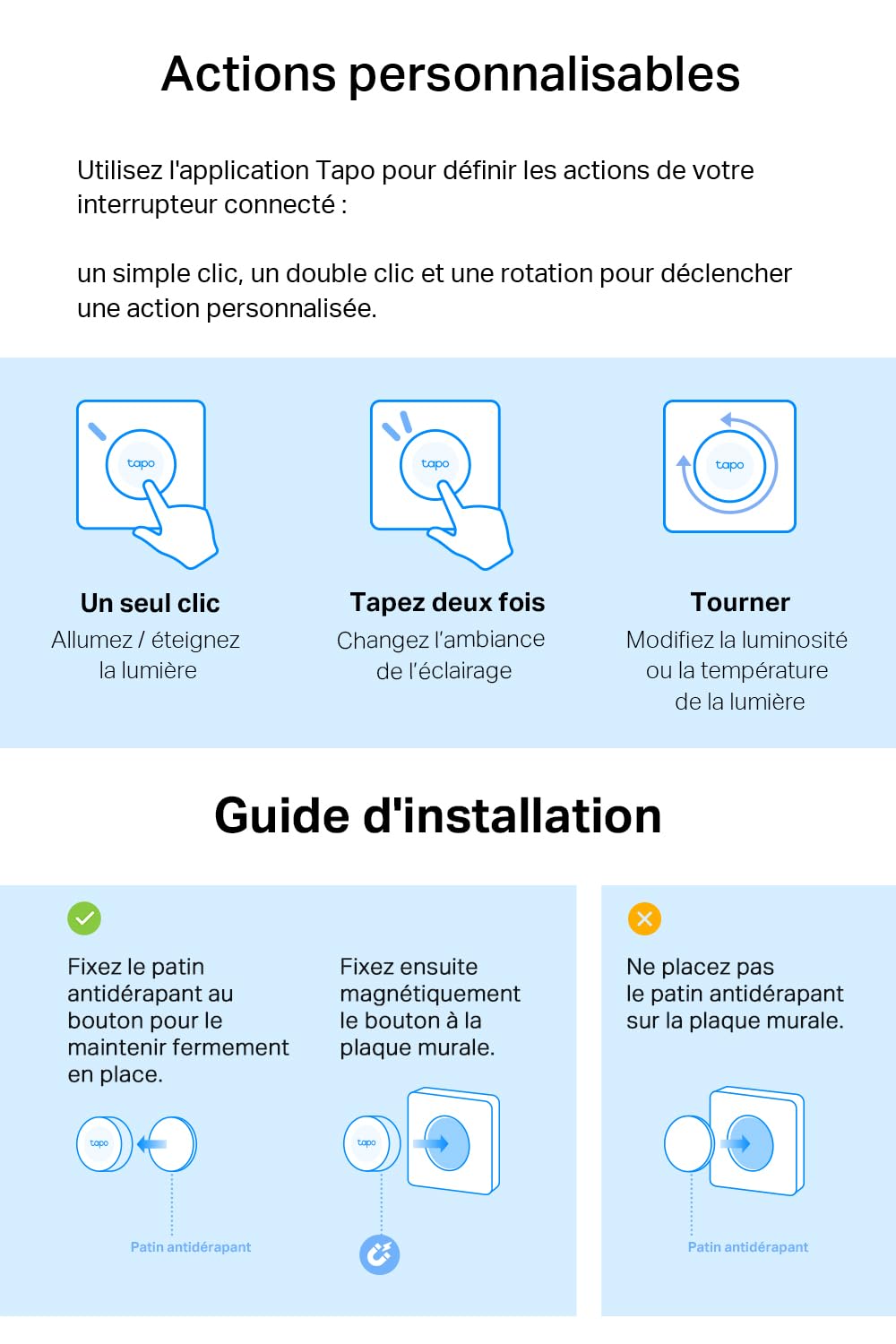 Tapo Détecteur de Mouvement Intelligent Tapo T110, pour la sécurité des fenêtres/Portes, durée de Vie de la Batterie de 1 an et Plus, Notification d'application instantanée, Hub requis