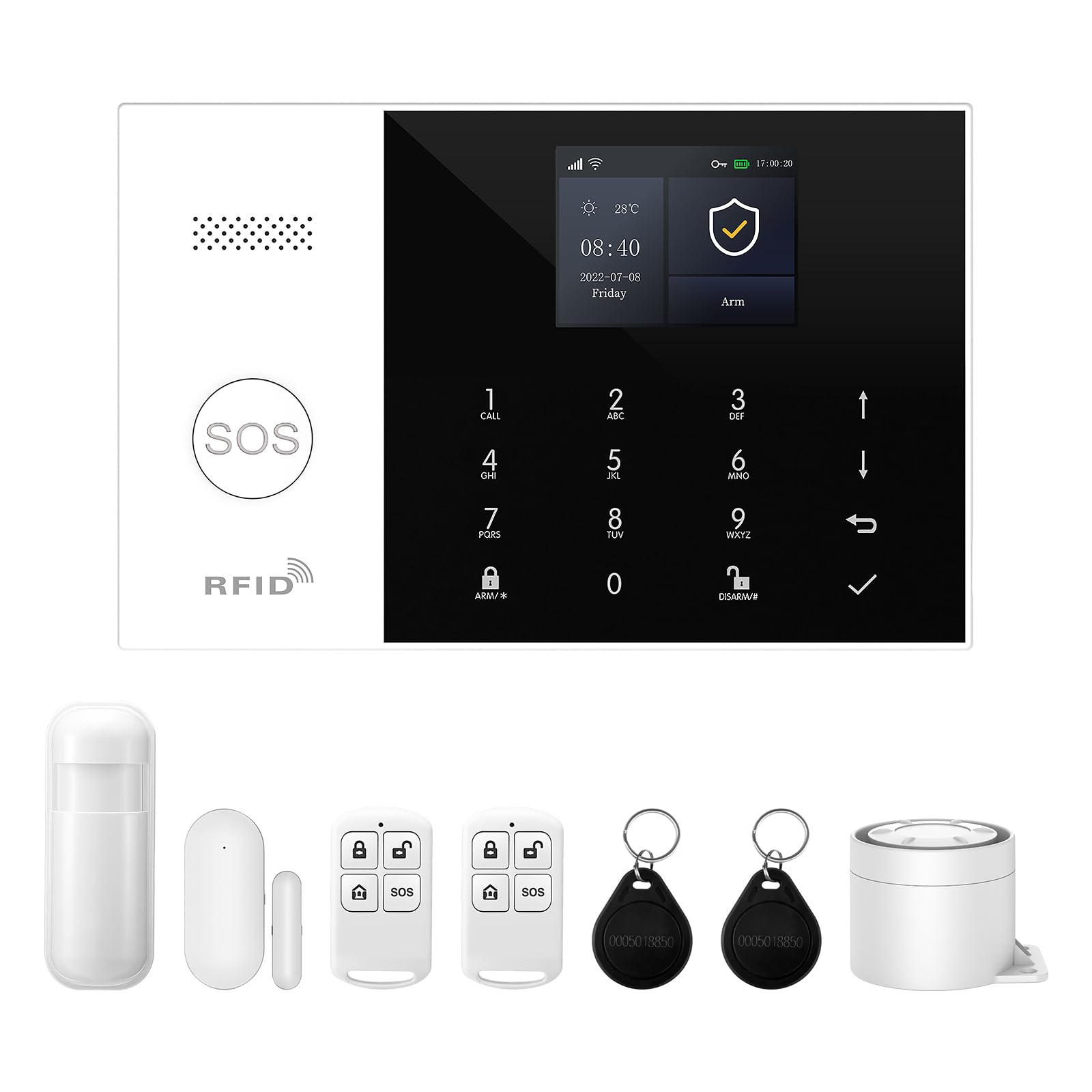 XNY Système d'alarme Maison sans Fil 4G avec Camera, Système de Sécurité Maison Wi-FI avec Contrôle APP, 25 Pièces: Détecteur de Mouvement, Télécommandes, Capteurs de Fenêtre et de Porte, Sirène