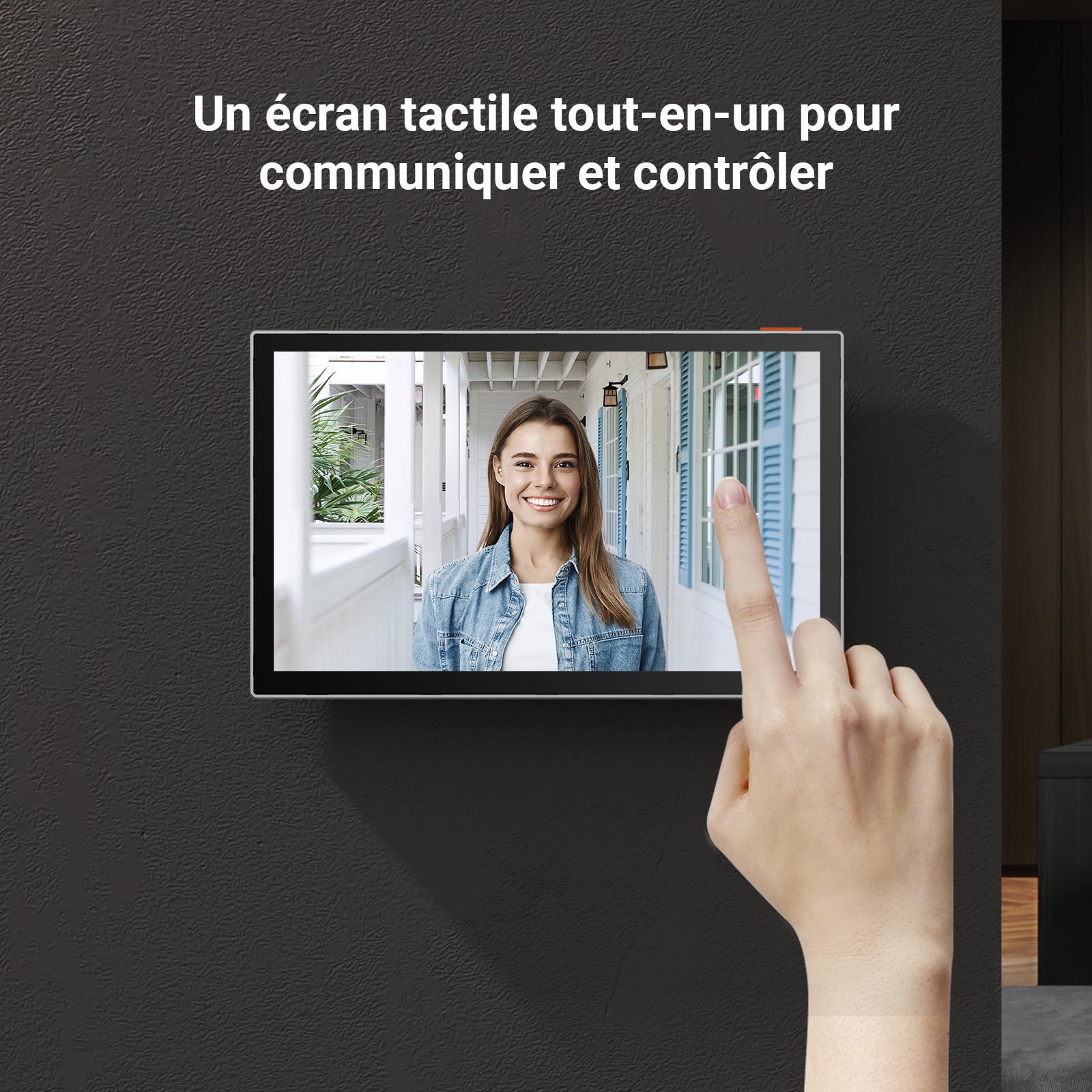 EZVIZ CP5 Visiophone connecté WiFi, Résolution 1080P, Moniteur Tactile Couleur 7", Portier vidéo à installation 2 Fils, Déverrouillage à Distance, Audio Bidirectionnel, Vision Nocturne, Design Compact
