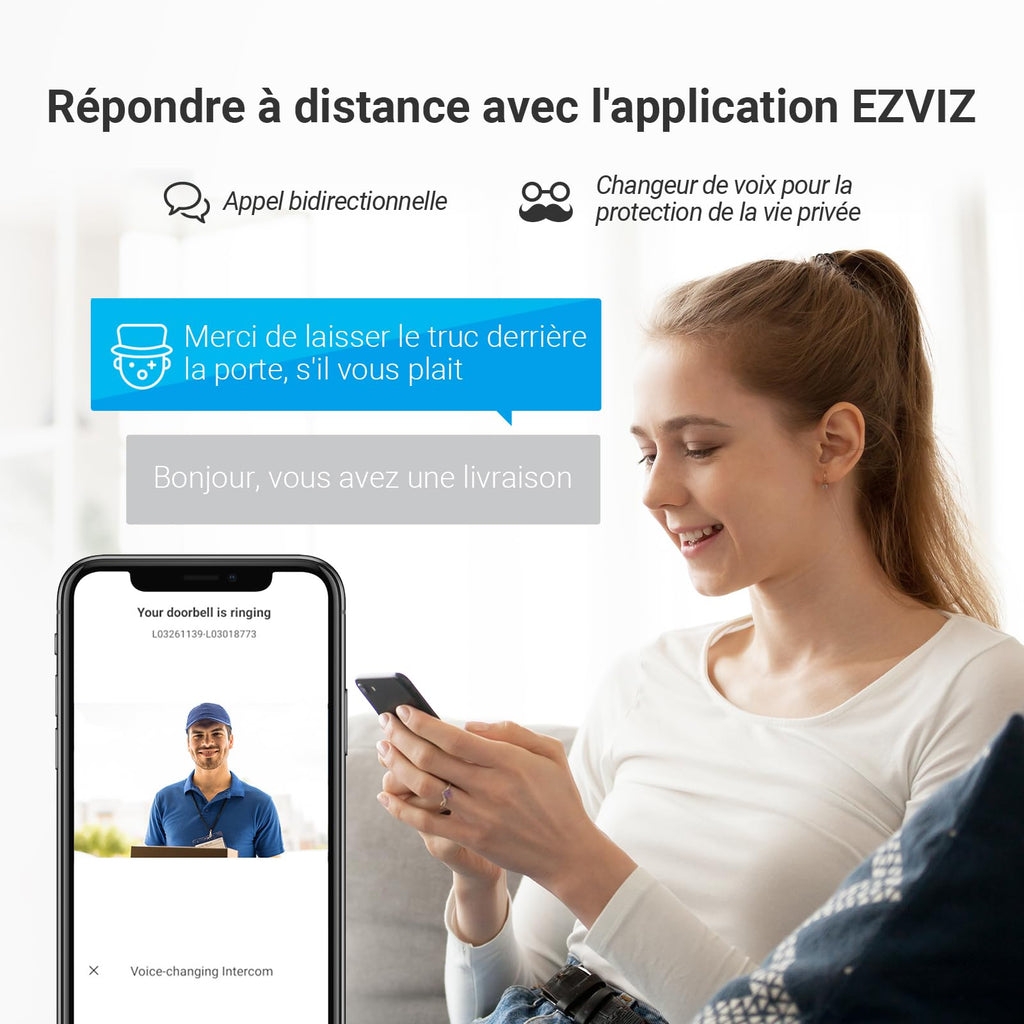 EZVIZ CP7 2K Visiophone Connecté Interphone Vidéo, 7 Pouces Moniteur Tactile, Unlock à Distance, 2 Fils, Detection Humaine, Option RFID, Audio Bidirectionnel, Vision Nocturne, étanche, WiFi bi-Bande