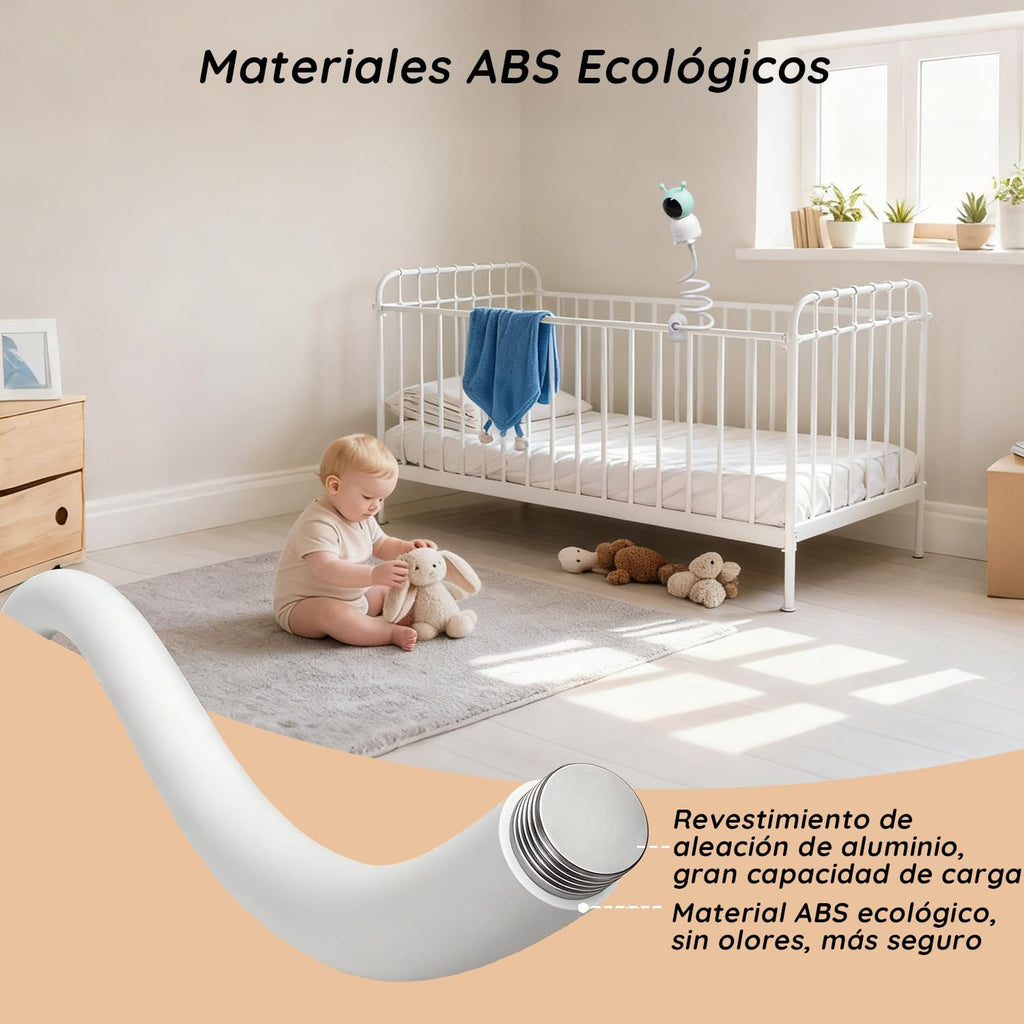 BOIFUN Babyphone Camera Bébé 2K, Baby Phone avec Caméra WiFi et Moniteur 5", Vision Nocturne Invisible, Veilleuse Bébé Colorée Réglable, Alerte Mouvements/Pleurs, Température, Zoom 4X, Rappel Biberon