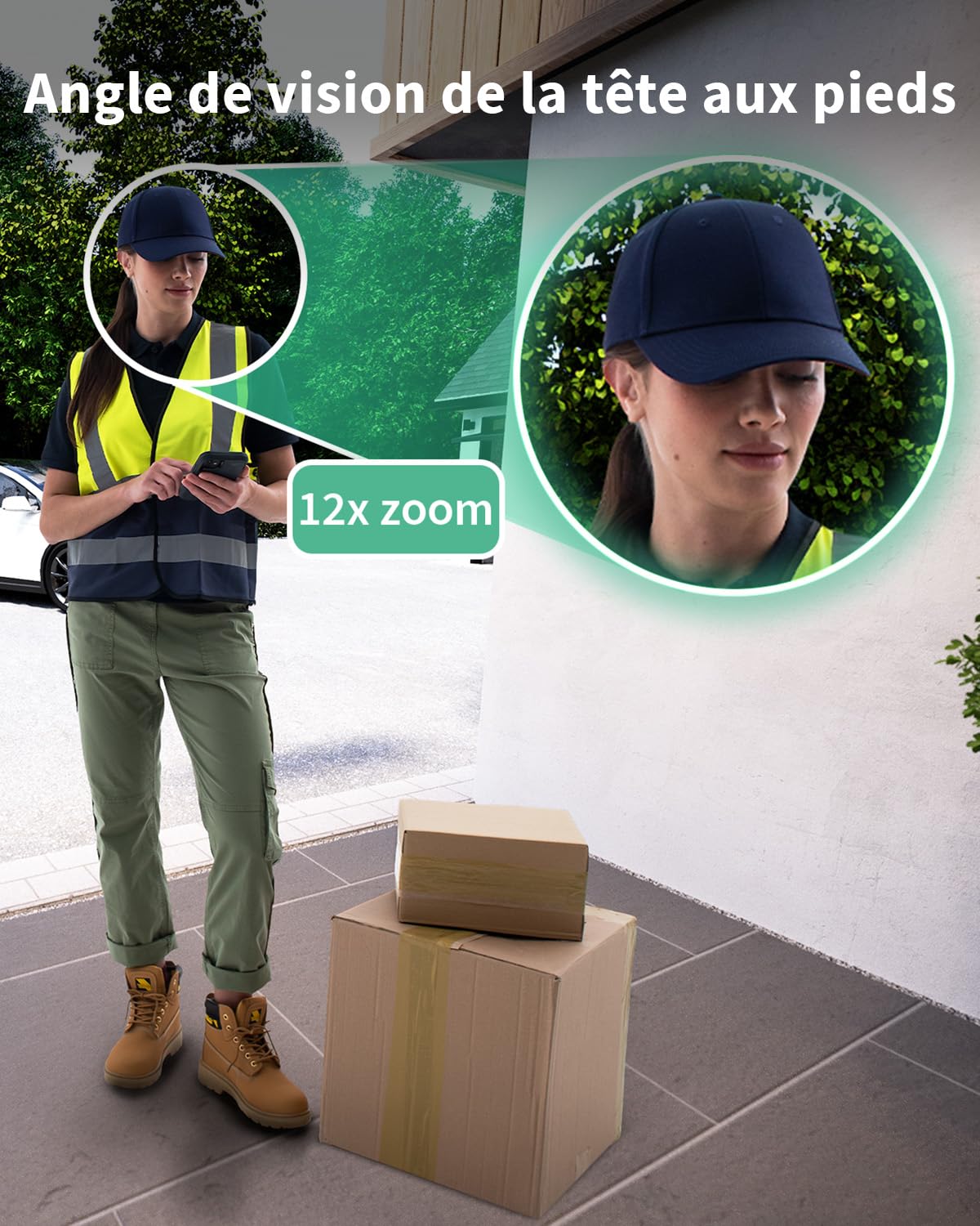 ARLO Sonnette Vidéo HD, Sonnette WiFi Extérieur Exterieure Sans Fil, Détection par IA, Vision Nocturne Couleur, Audio bidirectionnel, Compatible avec Alexa, Essai Secure Inclus