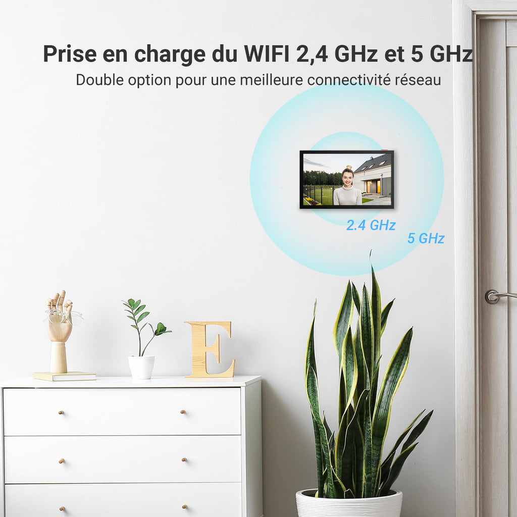 EZVIZ CP7 2K Visiophone Connecté Interphone Vidéo, 7 Pouces Moniteur Tactile, Unlock à Distance, 2 Fils, Detection Humaine, Option RFID, Audio Bidirectionnel, Vision Nocturne, étanche, WiFi bi-Bande
