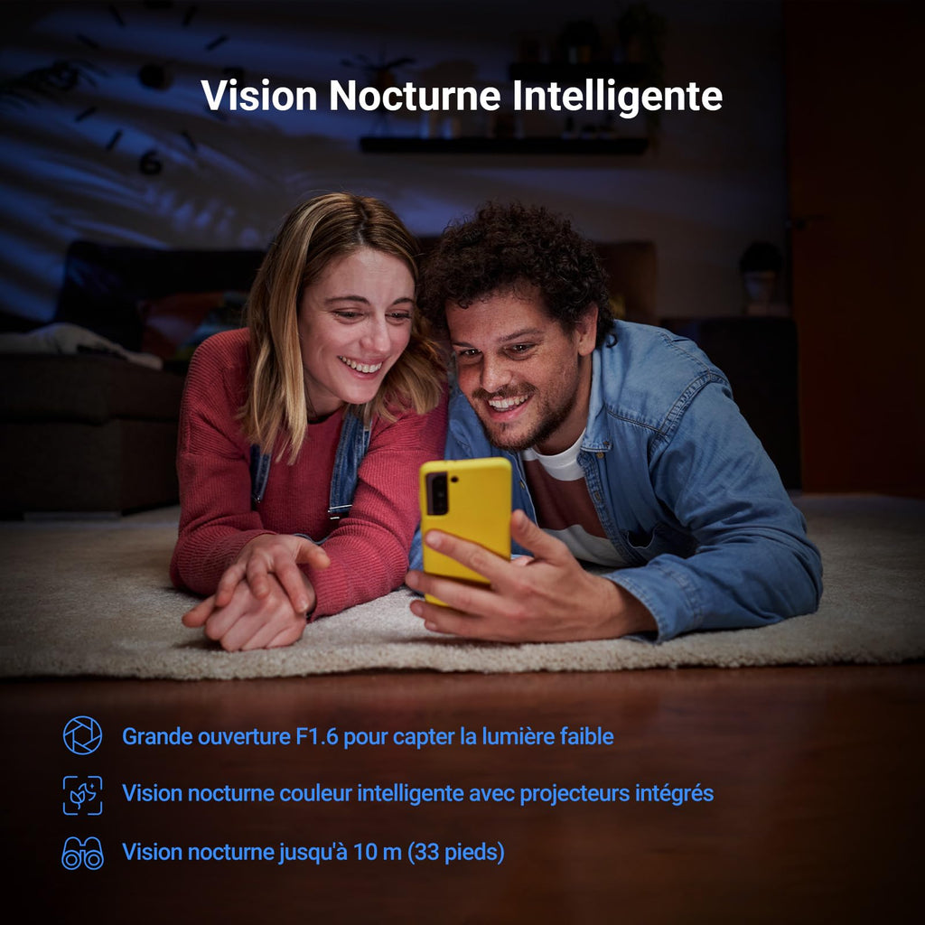 EZVIZ Caméra Surveillance WiFi Intérieure 360°, FHD 1080P, Camera WiFi 2.4Ghz, Vision Nocturne, Détection de Mouvement Suivi Intelligent, Audio Bidirectionnel, Compatible avec Alexa pour Bébé/Animaux