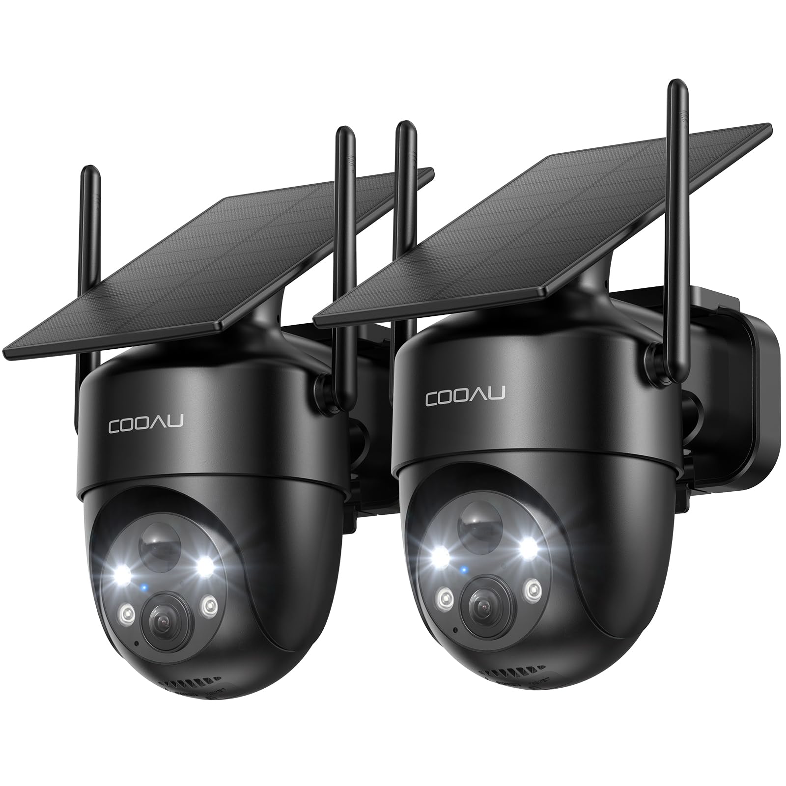COOAU 2K Camera Surveillance WiFi Exterieure sans Fil | Caméra Solaire 3MP 360° PTZ, Wi-FI 6, Détection PIR Intelligente, Alarme Anti-Intrusion, Installation Facile, Recharge Basse Luminosité, IP66