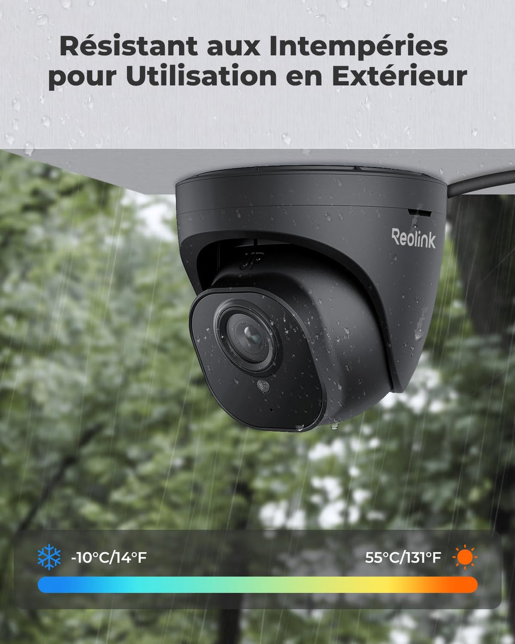 Reolink 5MP Caméra de Surveillance Extérieure PoE Dôme avec Détection Personne/Véhicule, Caméra IP avec Etanche IP67, Time Lapse, Fente pour Carte microSD, Vision Nocturne IR, Support Audio, RLC-520A