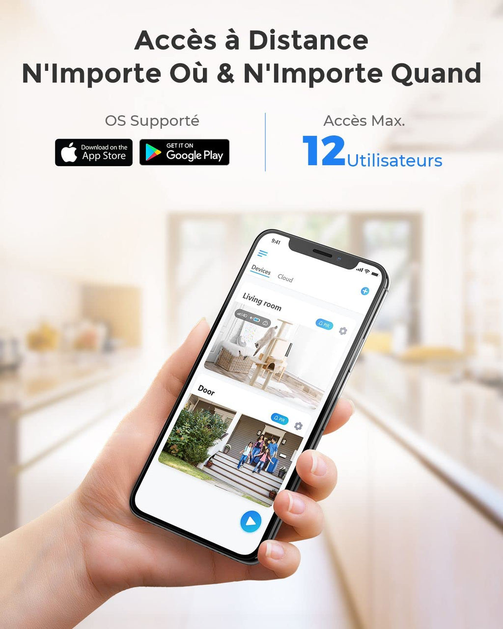 Reolink 5MP Caméra de Surveillance Extérieure, Kit Vidéo Surveillance avec 8CH 2To NVR et Caméra IP PoE Filaire 4X 5MP, Détection Personne/Véhicule, Vision Nocturne 30m avec Audio, RLK8-520D4-5MP