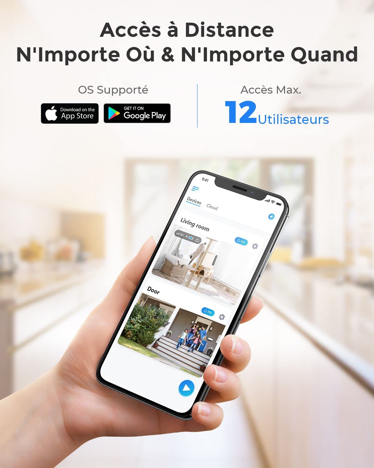 Reolink 5MP Caméra de Surveillance Extérieure, Kit Vidéo Surveillance avec 8CH 2To NVR et Caméra IP PoE Filaire 4X 5MP, Détection Personne/Véhicule, Vision Nocturne 30m avec Audio, RLK8-520D4-5MP