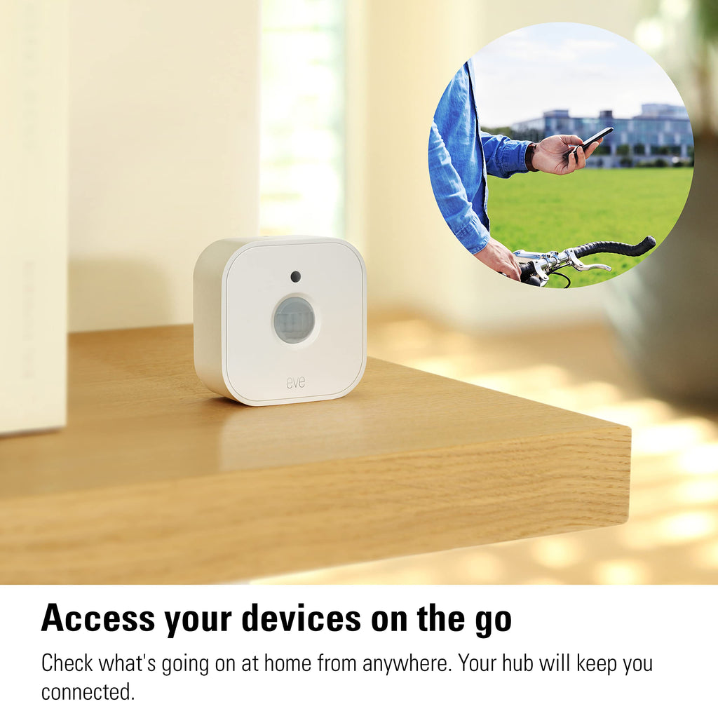 Eve Motion (Matter) – Capteur de mouvement et sensor de lumière intelligent, intérieur & extérieur, sécurité connectée, Apple Home, Alexa, Google Home, SmartThings, Nécessite un Thread concentrateur
