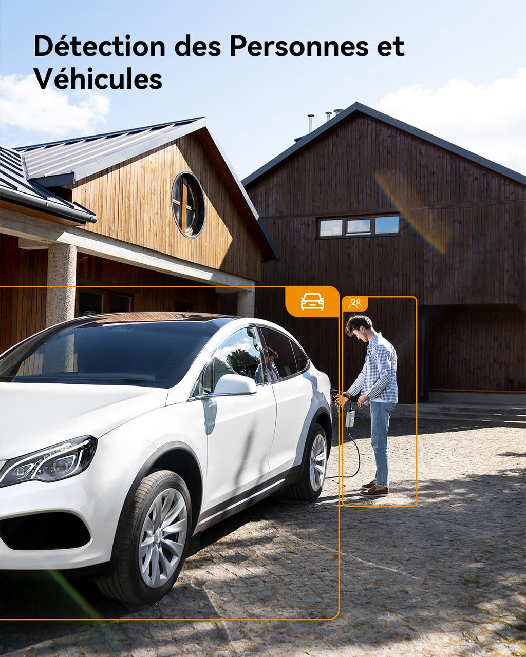 Imou Caméra de Surveillance WiFi Extérieure, 3K Caméra IP WiFi 2.4 GHz Étanche avec Vision Nocturne de 30m, Détection de Mouvement AI (Bullet 2C 5MP)