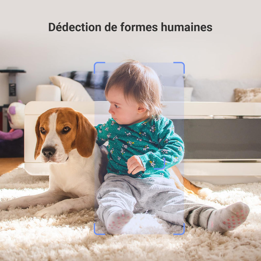 EZVIZ C6N Caméra Surveillance WiFi Intérieure 1080p, Caméra Bébé Pan/Tilt à 360°, WiFi 2.4Ghz, Vision Nocturne Intelligente avec Smart IR, Détection de Movement et Suivi Auto, Audio Bidirectionnel