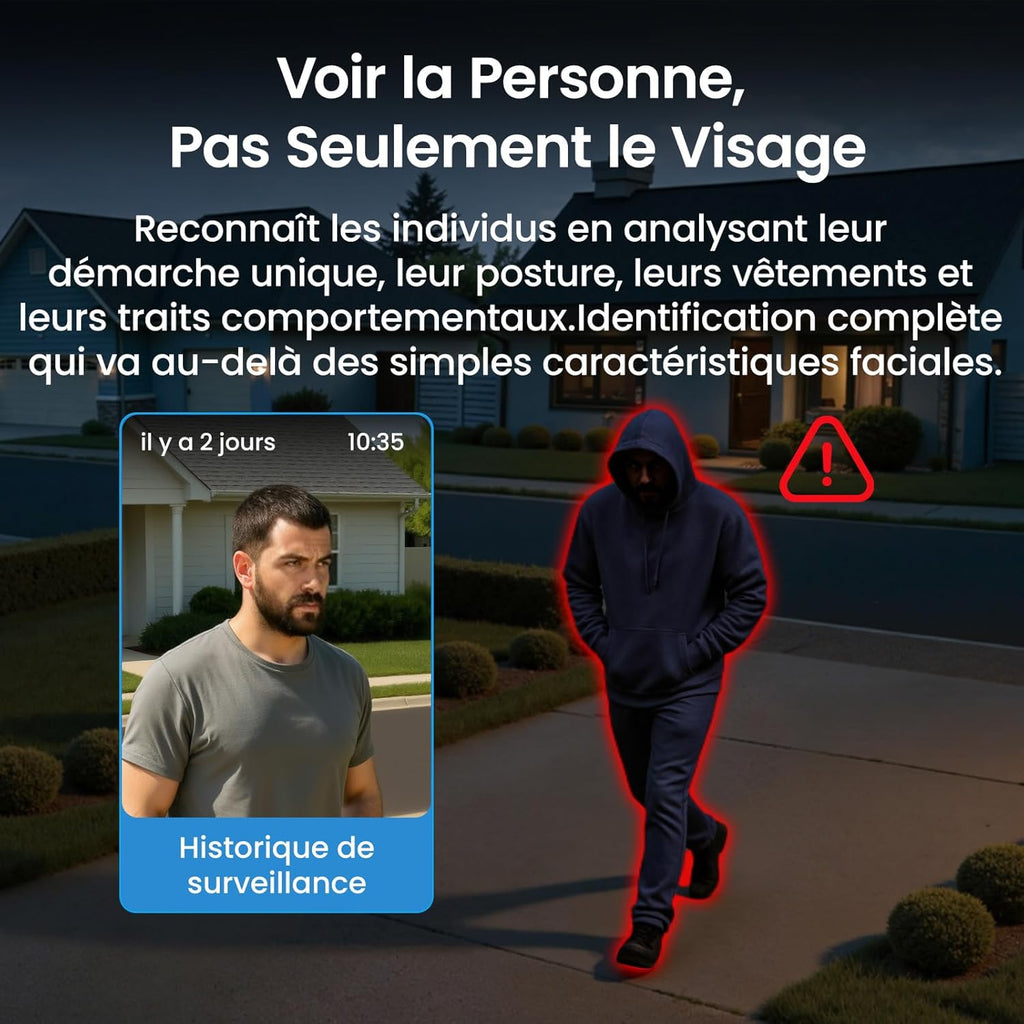 aosu 4K Caméra Surveillance WiFi Extérieure sans Fil,8MP Camera Exterieur Solaire,Vision Nocturne TrueColor,Triple Détection (PIR+Radar+IA),Suivi Automatique à 360°,Alarme Sonore et Lumineuse