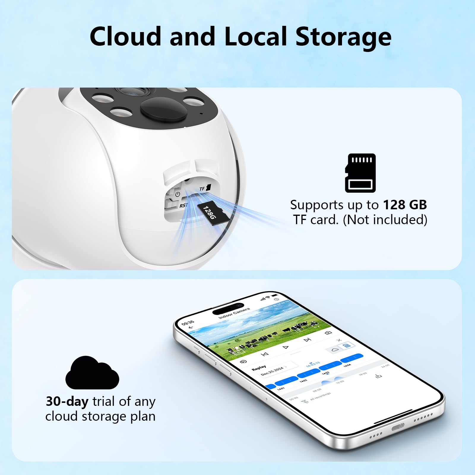 Cinnado Camera Surveillance WiFi Exterieure sans Fil - 2K Camera Exterieur sans Fil avec Panneau Solaire, 360° PTZ, Alerte Instantanée PIR, Vision Nocturne Couleur, Audio Bidirectionnel, B6 (Noire)