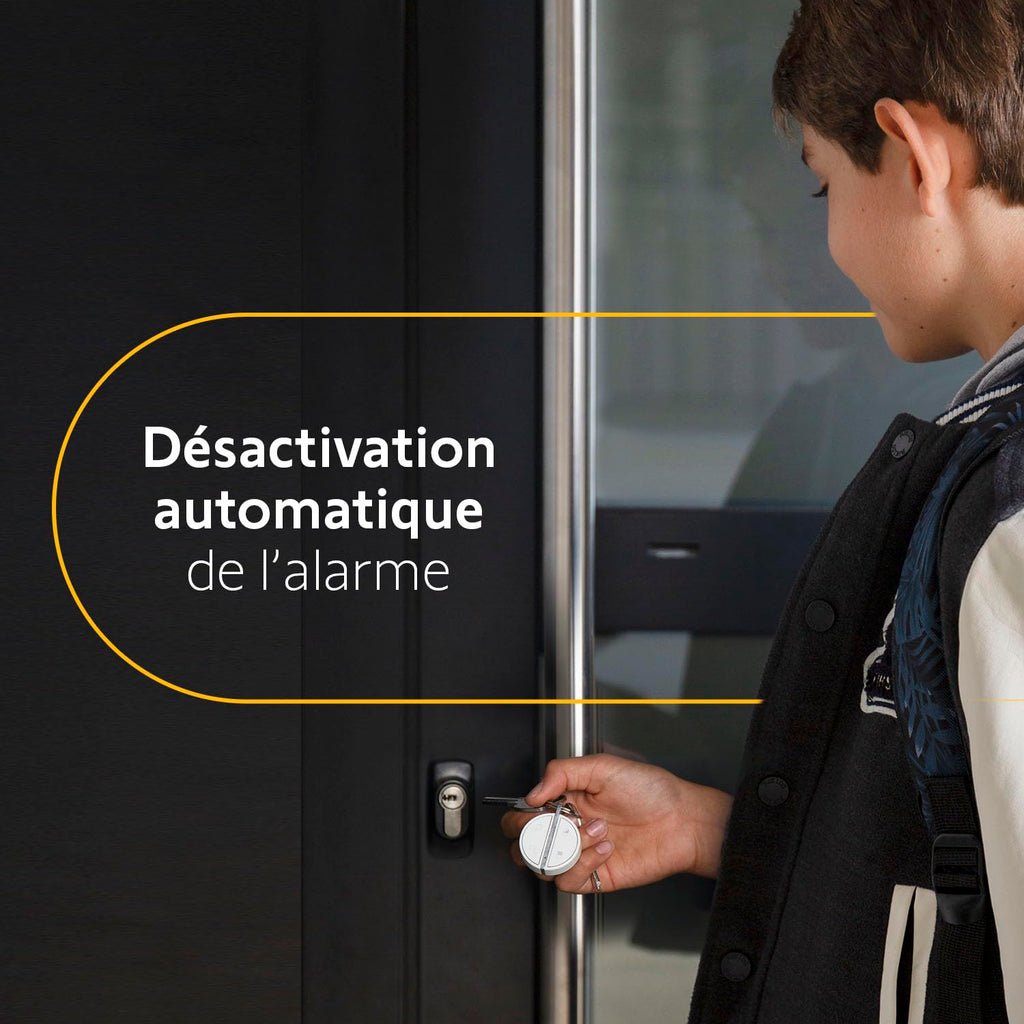 Somfy 1875279 - Home Alarm Essential Starter Pack - Système d'Alarme Maison sans Fil Connecté WiFi - 1 IntelliTAG - 1 détecteur de Mouvement - 1 Badge - Compatible Alexa, Assistant Google et Tahoma