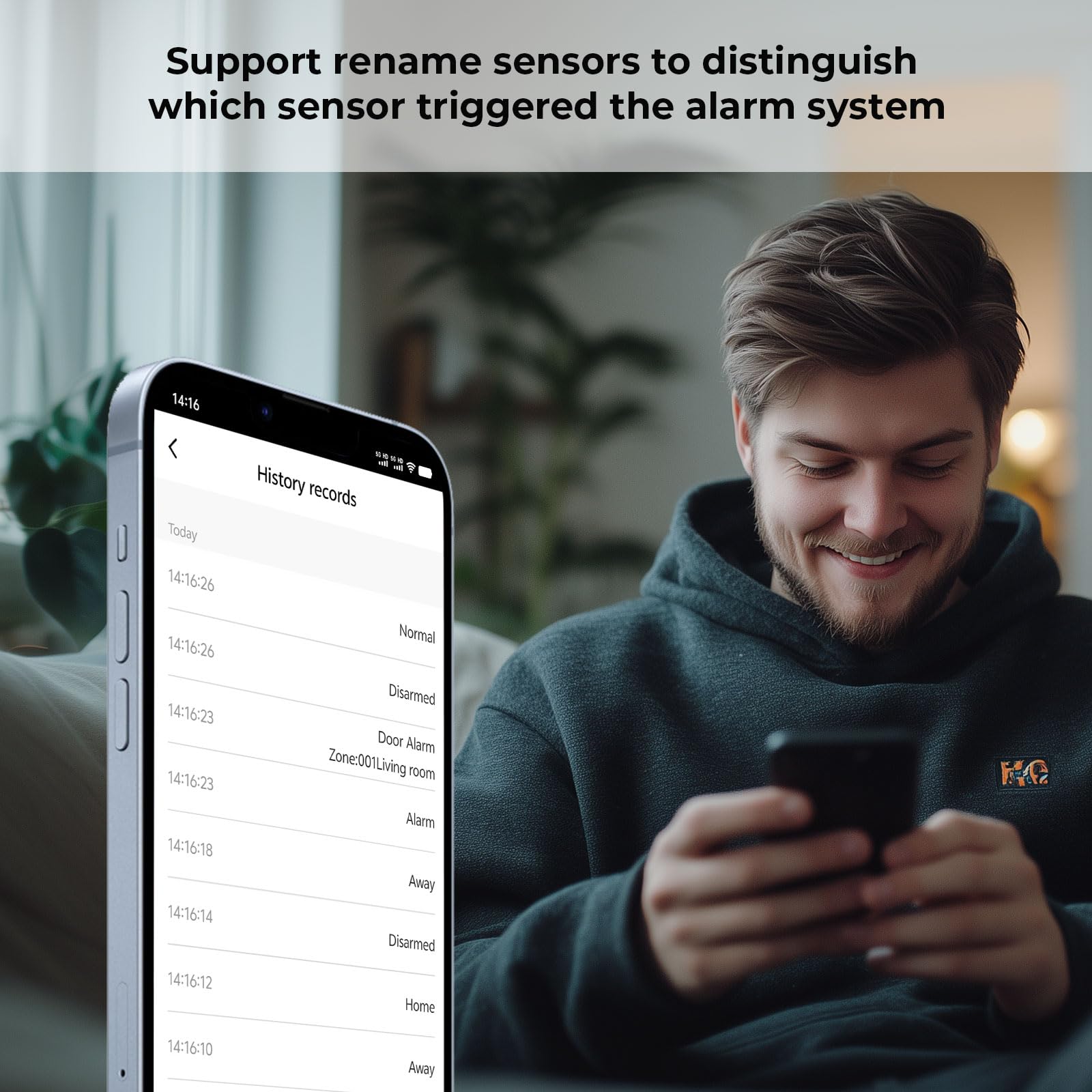 XNY Alarme Maison sans Fil Intelligent WiFi avec Caméra Surveillance Extérieure et Caméra Surveillance Intérieure, Système Alarme Maison 4G, Compatible avec Alexa et Assistant Google