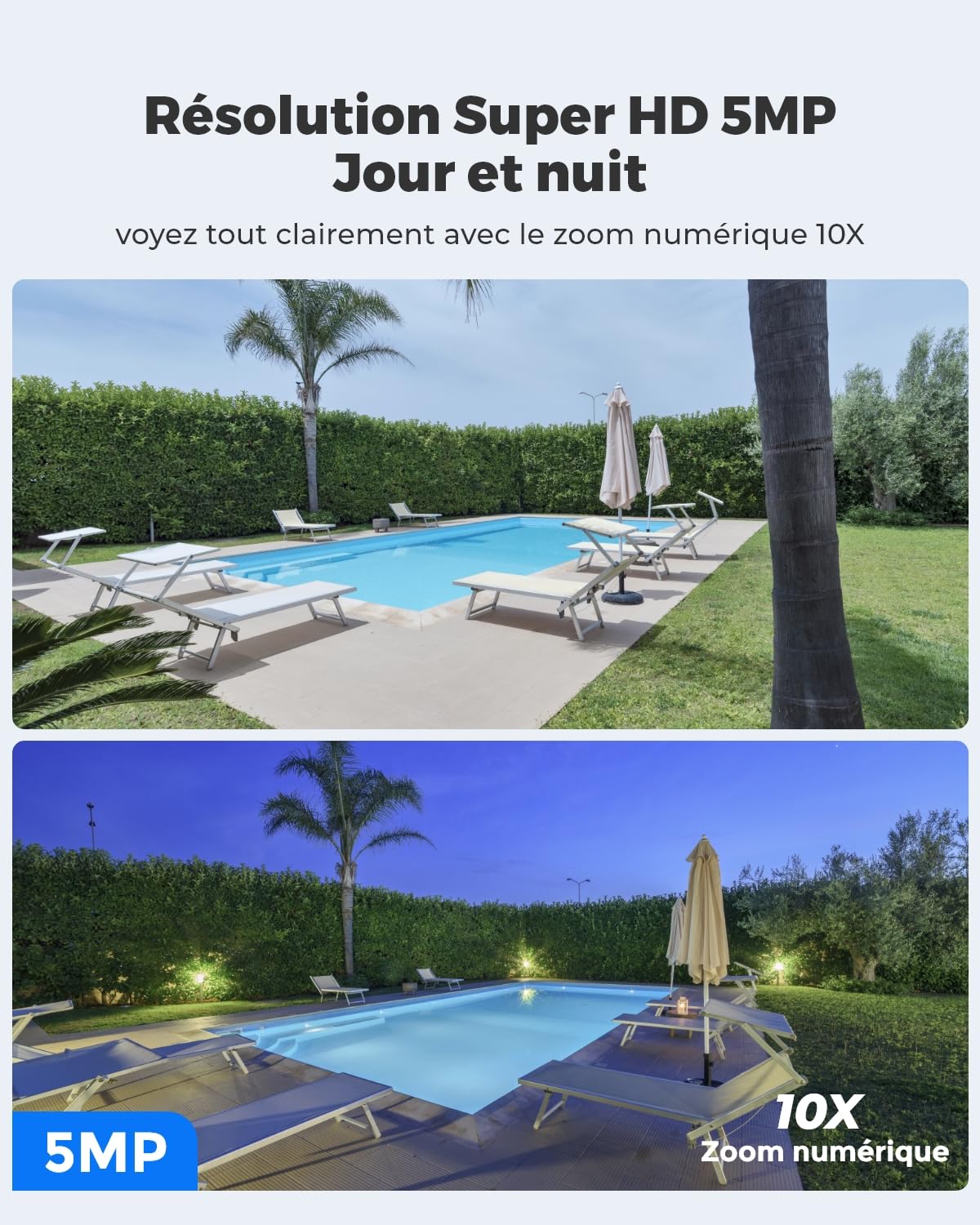 Reolink 3G/4G LTE Camera Surveillance Extérieure avec Carte SIM+microSD 32Go, 5MP Caméra Solaire PT, Détection Intelligente, Vision Nocturne Couleur, Audio Bidirectionnel, Go PT Plus+Panneau Solaire