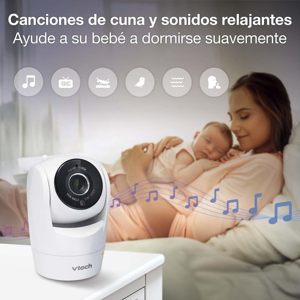 VTech VM924 Baby Monitor with Camera, Pan&Tilt,Video Baby Monitor with 5" LCD Screen,Up to 17 Hrs Battery Life,1.33x Zoom,Night Vision,300m Long Range,Soothing Sounds,2-Way Talk,Secured Transmission