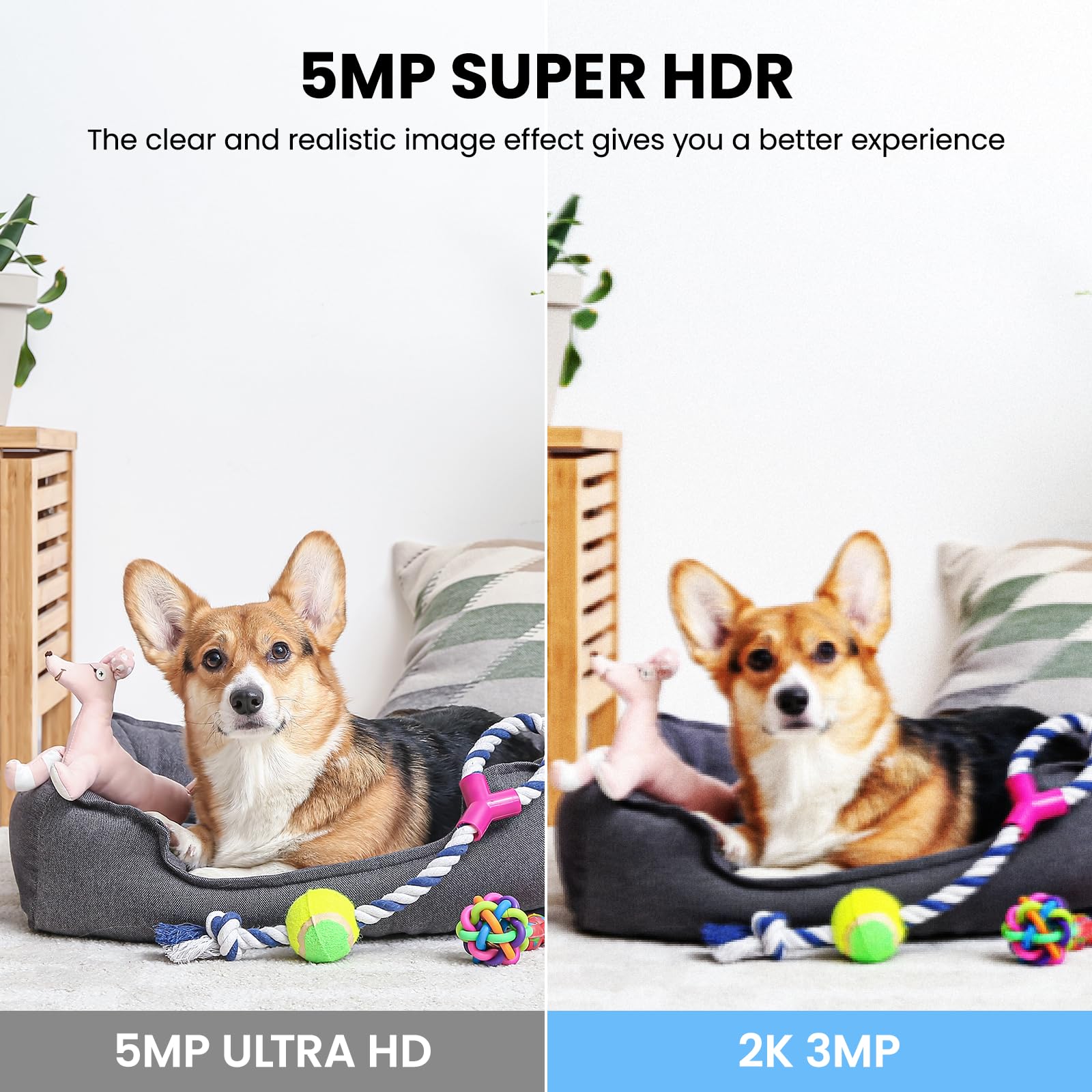 GALAYOU 2K(3MP) Camera Surveillance WiFi Intérieure - Caméra Interieur Maison 360°, Détection Humaine AI, Suivi Intelligent pour Bebe/Chien/Chat/Animaux, Alerte Instantanée G2 (Lot de 2)