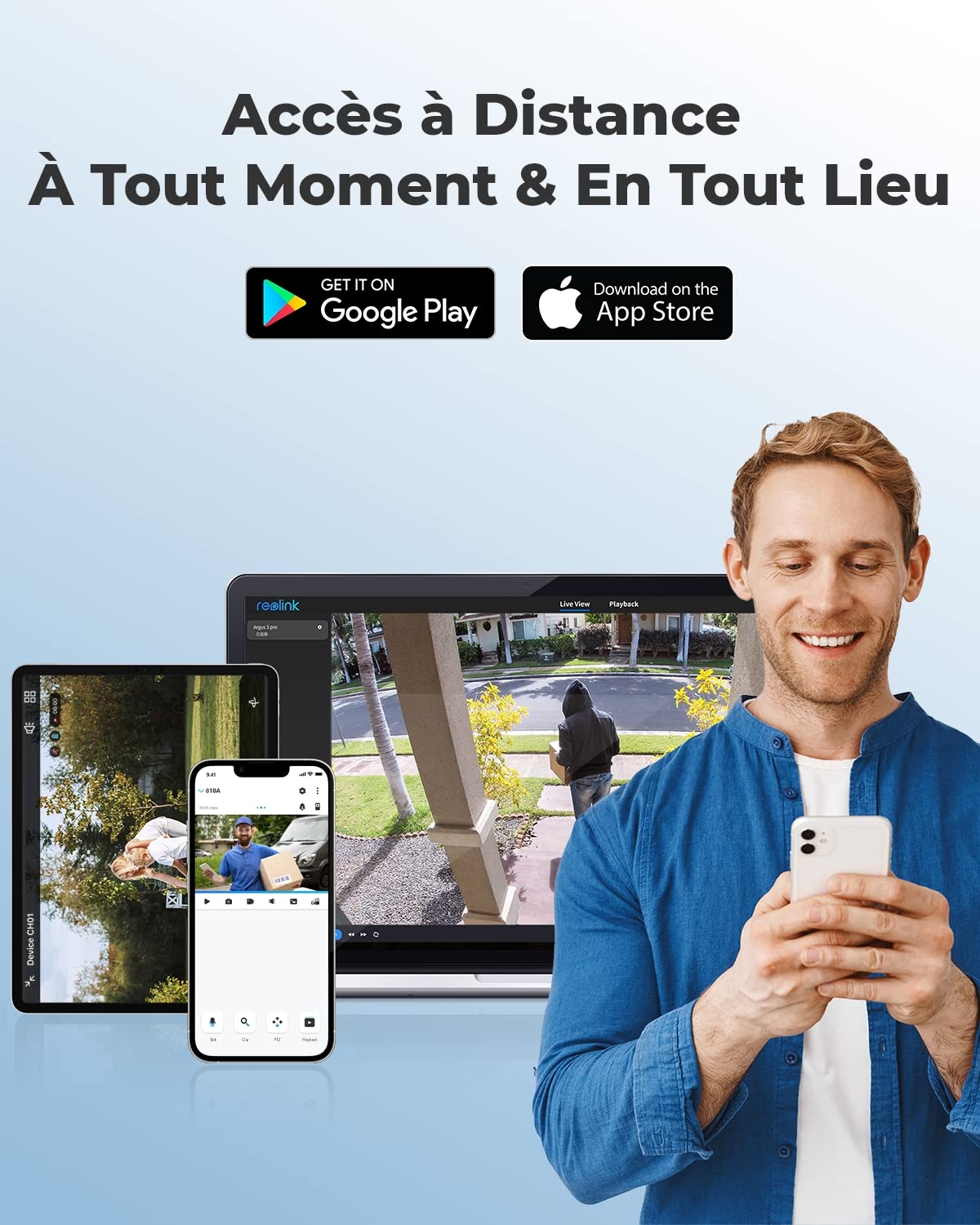 Reolink 4K Caméra IP PoE avec Détection Personne/Véhicule/Animal, Caméra de Surveillance Extérieure avec Etanche IP67, Fente pour Carte microSD, Vision Nocturne IR, Support Audio, Time Lapse, RLC-810A