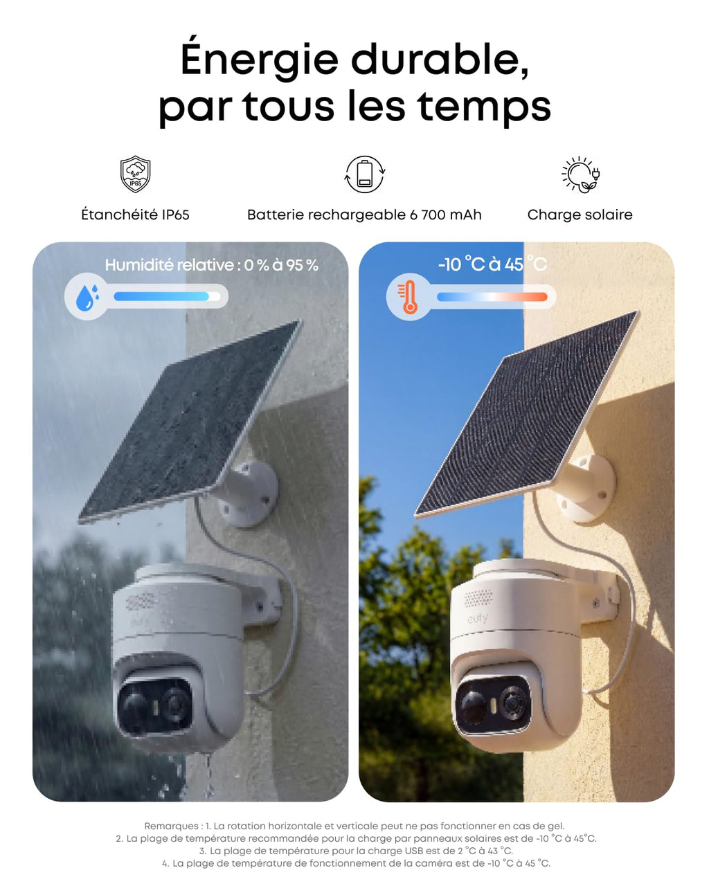 eufy Security eufyCam C37, caméra Surveillance WiFi extérieure sans Fil, Suivi IA motorisé à 360°, Solaire 2K, détection de Personnes/Animaux/véhicules, sans Frais, Carte microSD Non Incluse