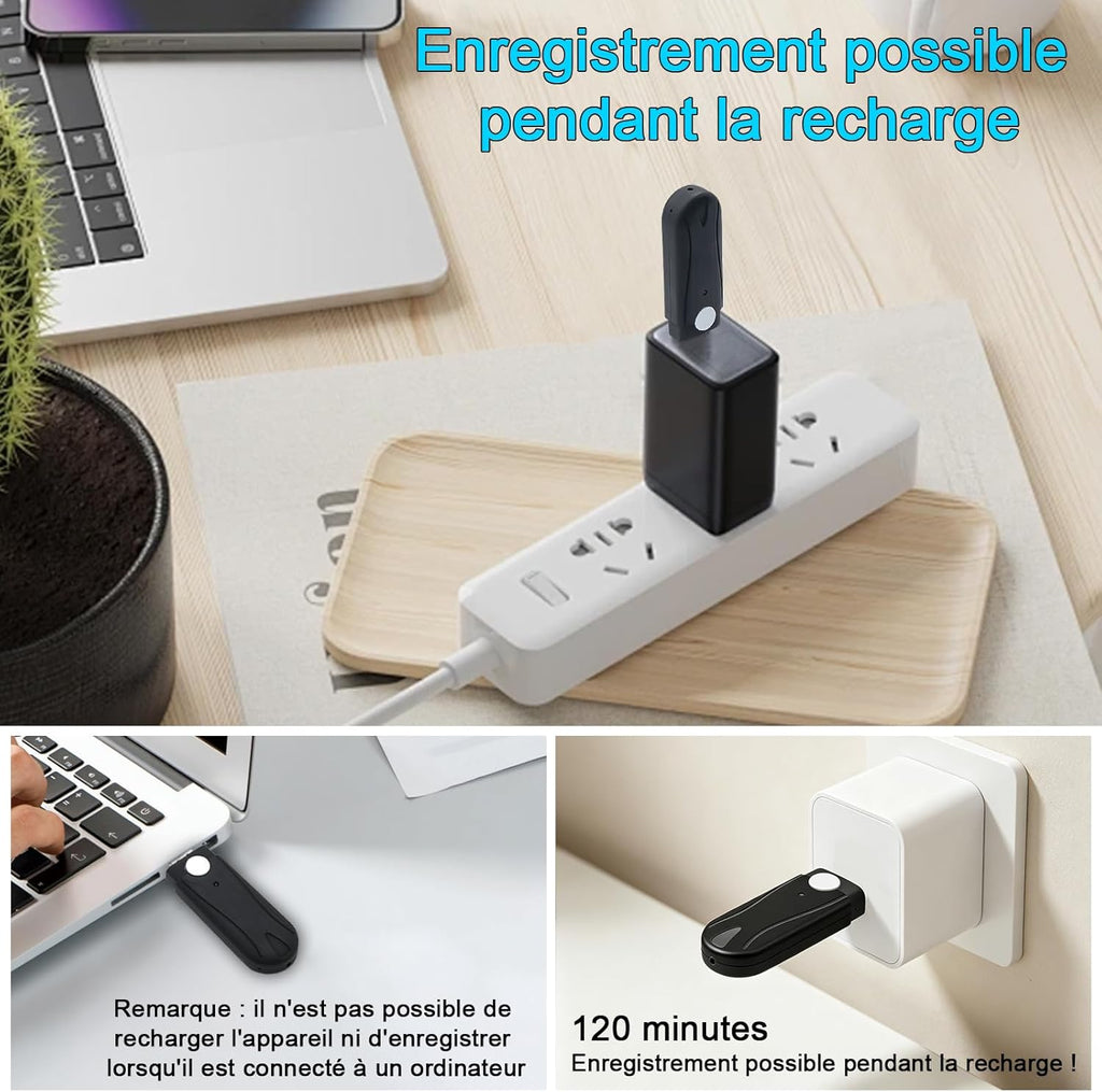 Caméra Espion,Mini Camera Cachée sans Fil Clé USB,Mciro HD 1080P Caméra de Surveillance avec Détection de Mouvement aux pour Réunions et à Une Utilisation en Activités en Plein air