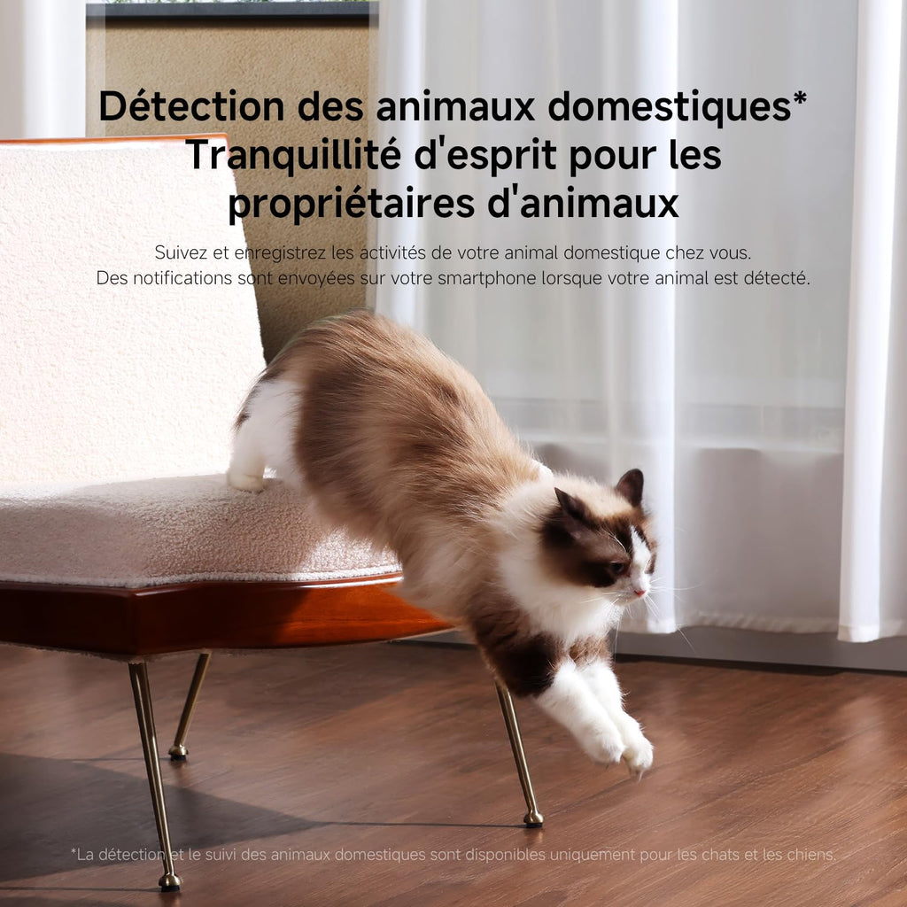 XIAOMI C201 1080p HD, caméra de sécurité, WiFi 6, 360° Panorama, Vision Nocturne Couleur, Protection Objectif, Audio bidirectionnel, babyphone, caméra Animaux, Compatible avec Alexa et Google