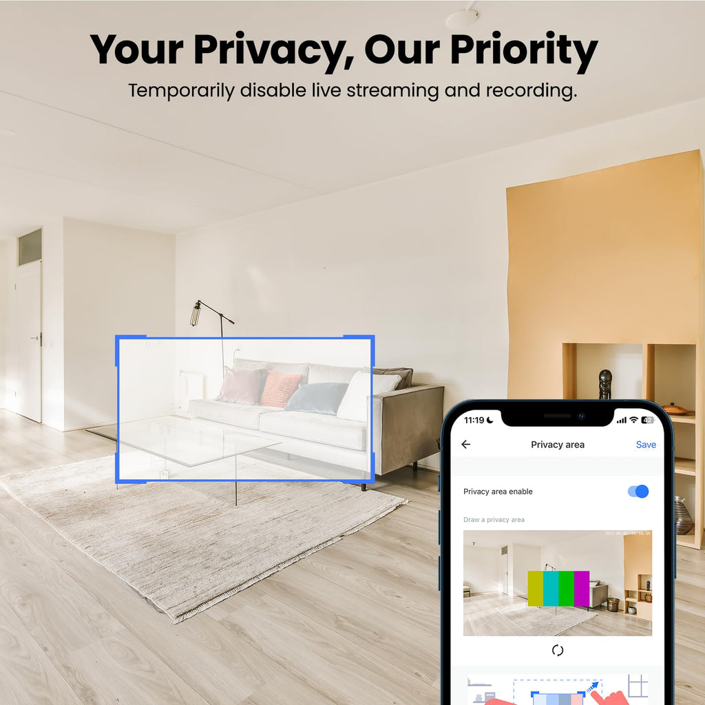GALAYOU 2K(3MP) Camera Surveillance WiFi Intérieure - Caméra Interieur Maison 360°, Détection Humaine AI, Suivi Intelligent pour Bebe/Chien/Chat/Animaux, Alerte Instantanée G2 (Lot de 2)